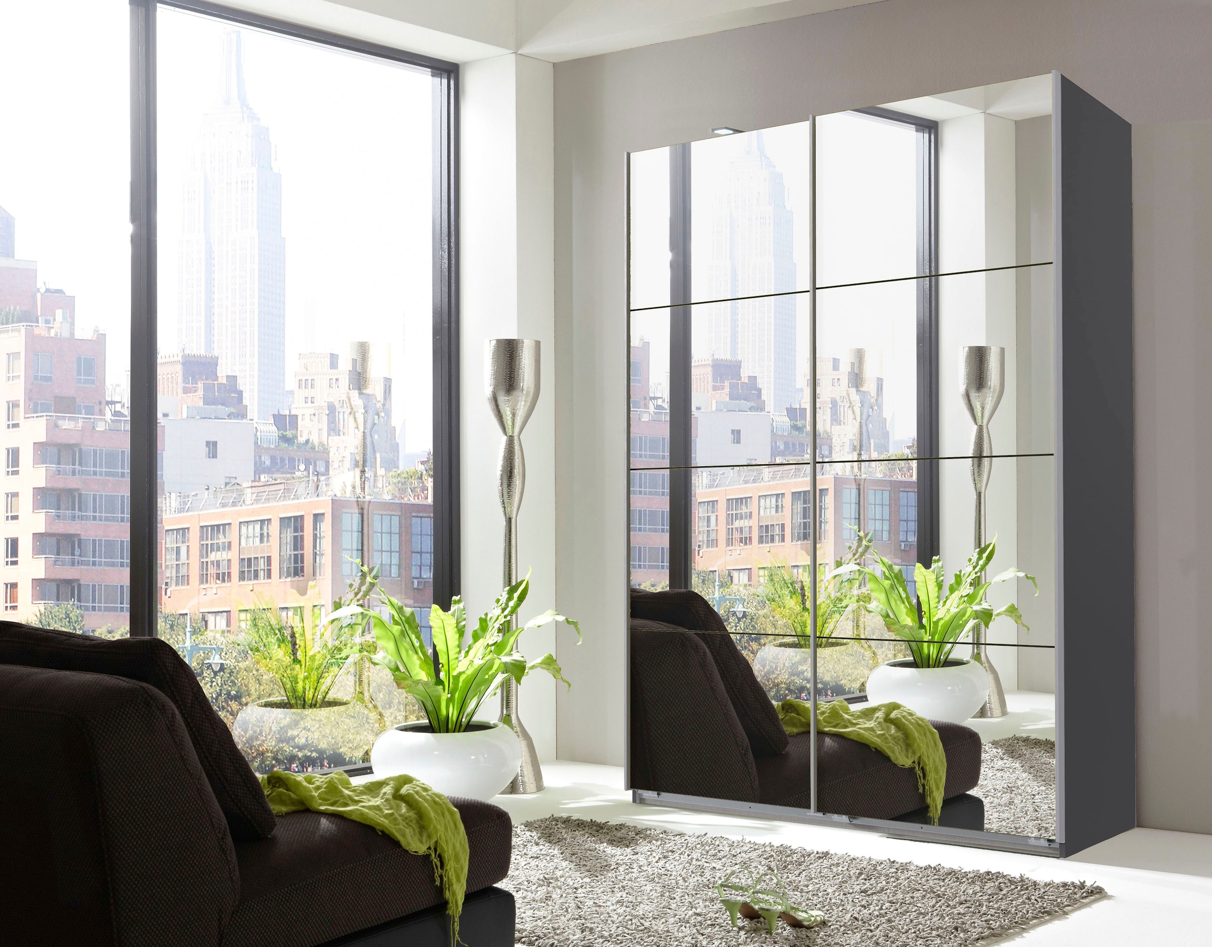 Wimex Schwebetürenschrank »England« 2-türig, mit vollverspiegelter Schrankfront, in diversen Breiten