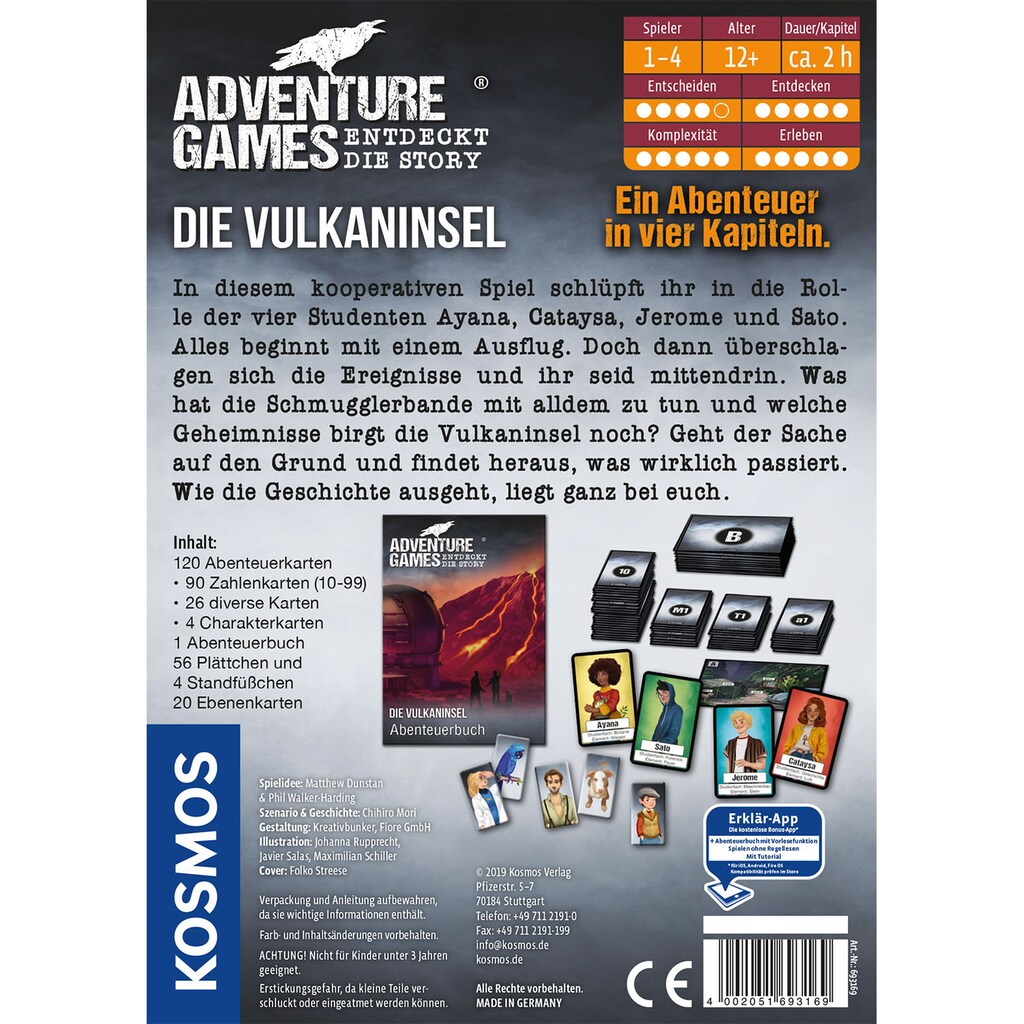 Kosmos Spiel »Adventure Games - Die Vulkaninsel«