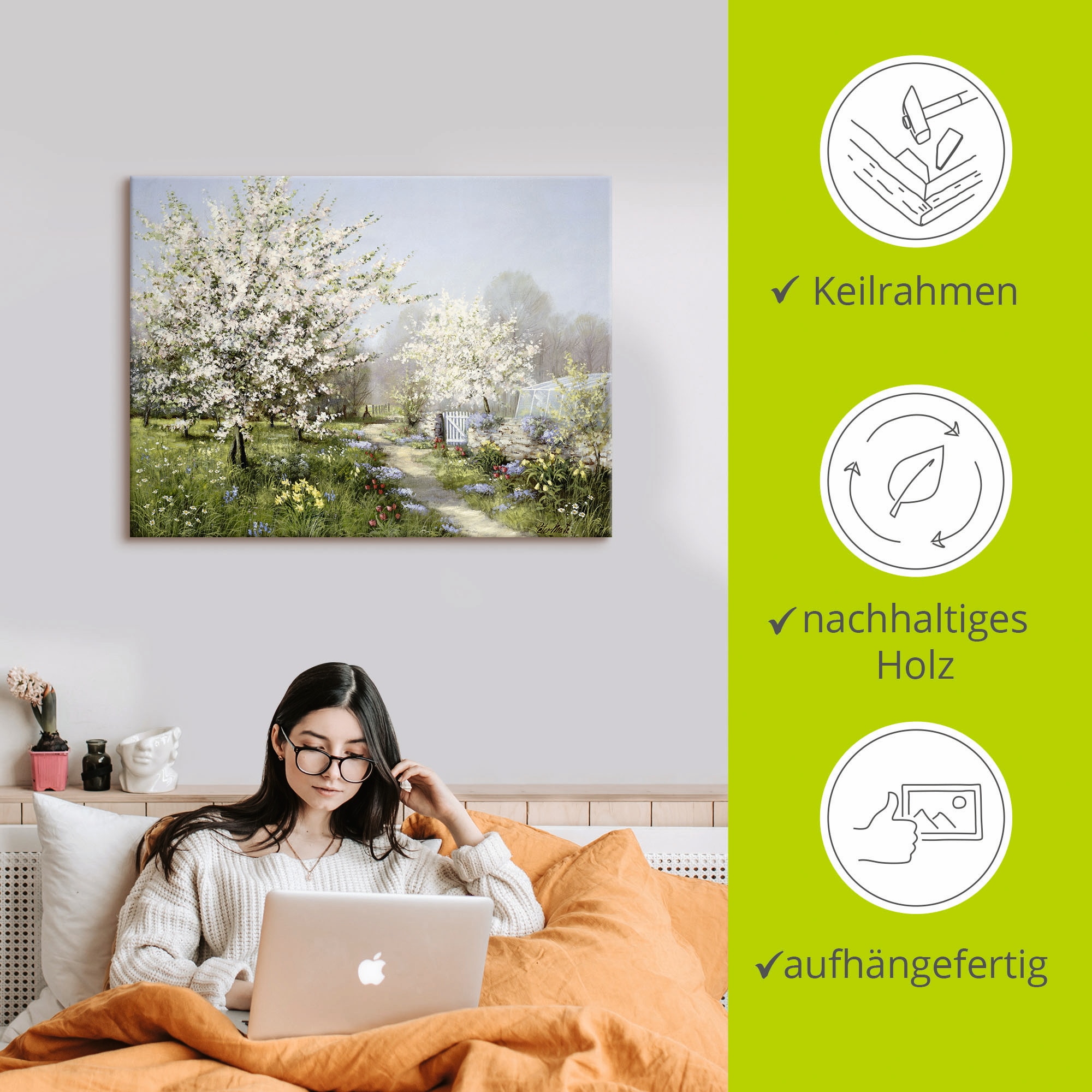 Artland Wandbild »Frühlingsblüten« Wiesen & Bäume 1 Stk. tlg. als Leinwandbild, Poster in verschied. Größen