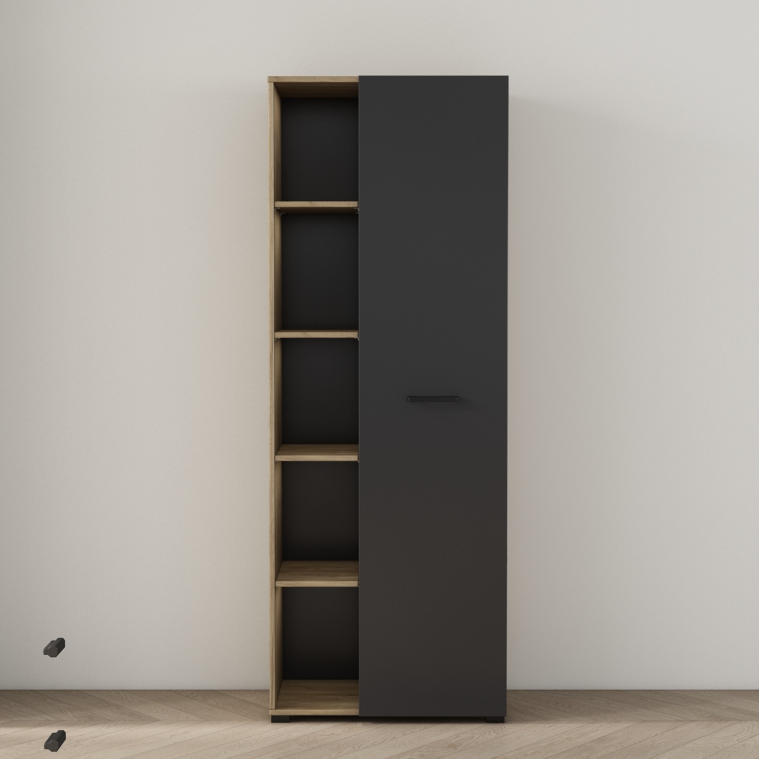OTTO home Aktenschrank »Moid, moderner Mehrzweckschrank,« Maße: 64,5x41,5x175 cm, 5 Fächer mit viel Stauraum