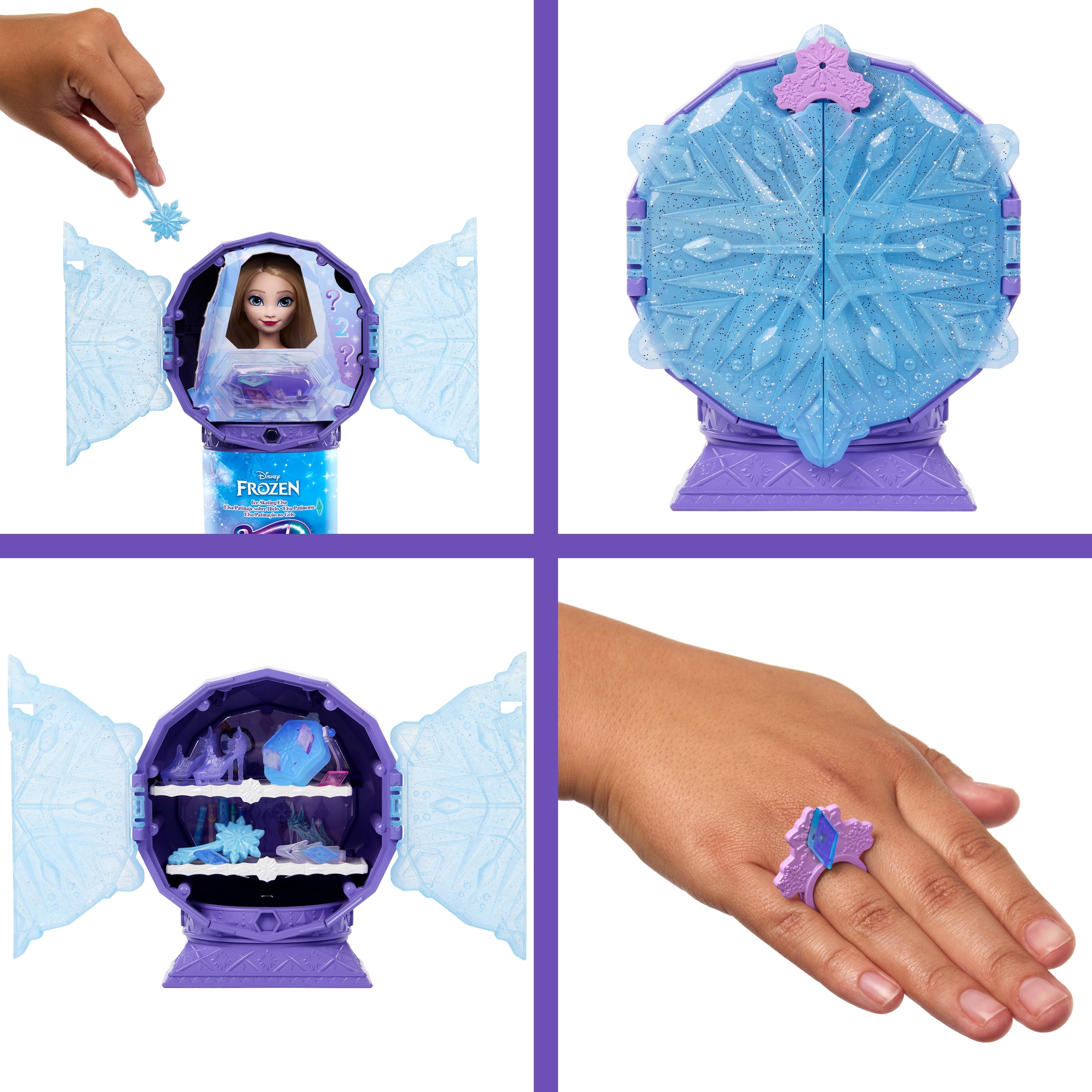Mattel® Anziehpuppe »Disney Die Eiskönigin Jewel Reveal, Eisläuferin Elsa«