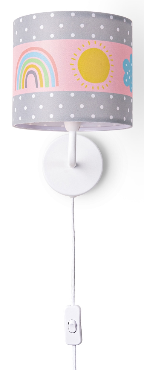 Paco Home Wandleuchte »Cosmo 3 Lampe kaufen Regenbogen flammig-flammig, 962«, Garantie E14 online 1 Jahren Kinderzimmer XXL | mit Sonne Stecker Wolken âˆ…18cm