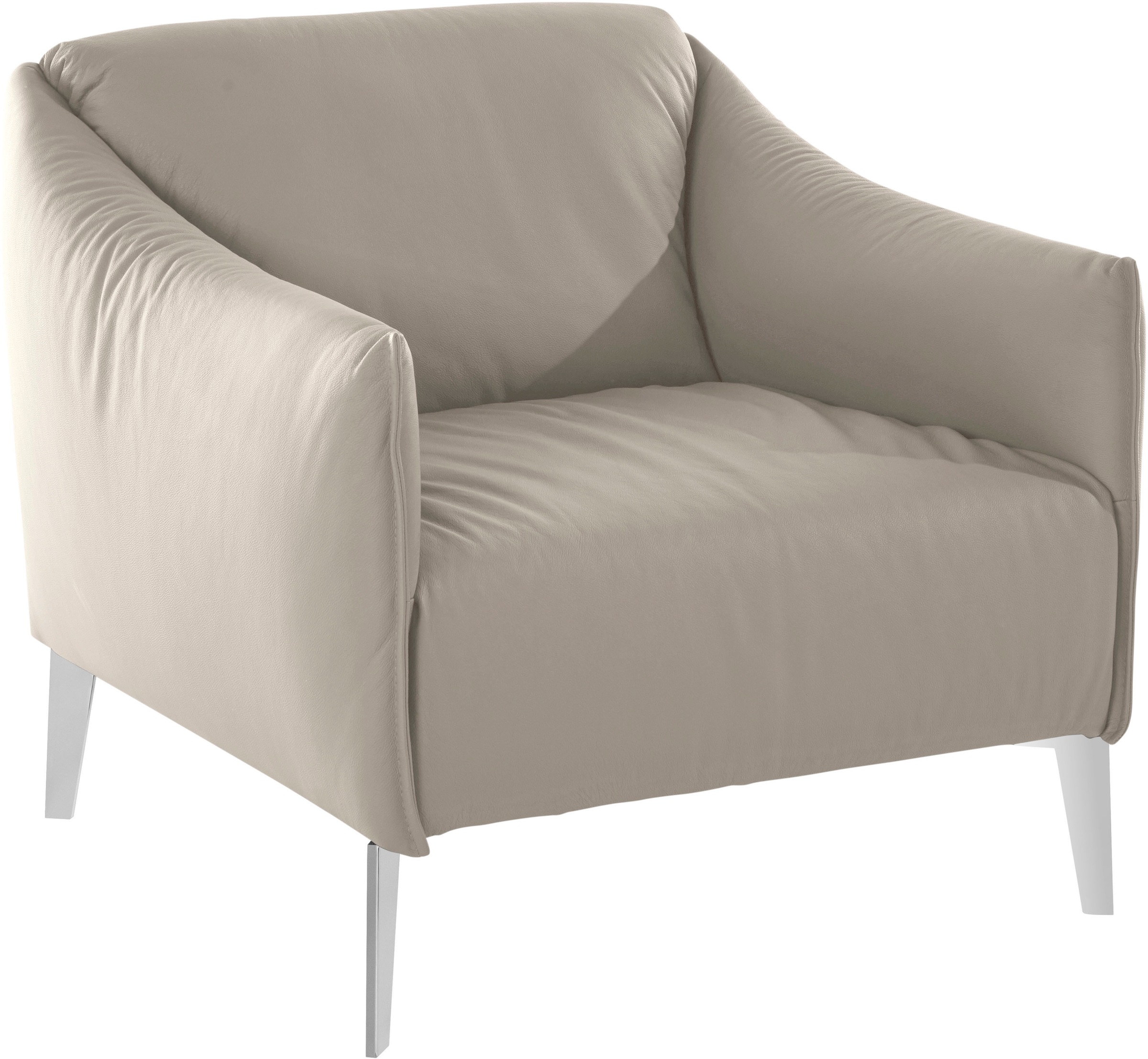 W.SCHILLIG Cocktailsessel »sally Designsessel, Loungesessel,«, mit Metall-Winkelfüßen in Chrom glänzend