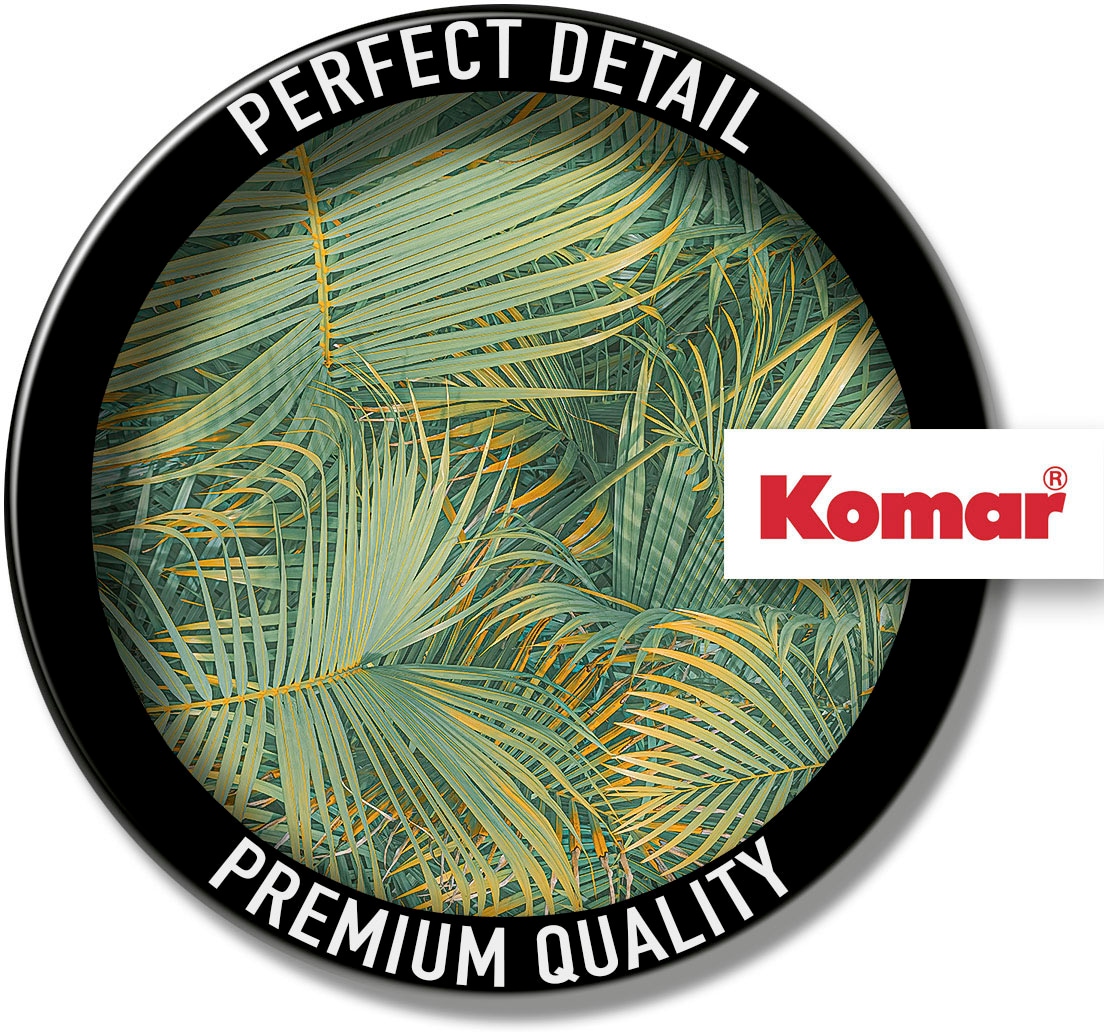 Komar Fototapete »Digitaldruck Vlies - Neon Fern - Größe 200 x 250 cm«, bedruckt, Wohnzimmer, Schlafzimmer