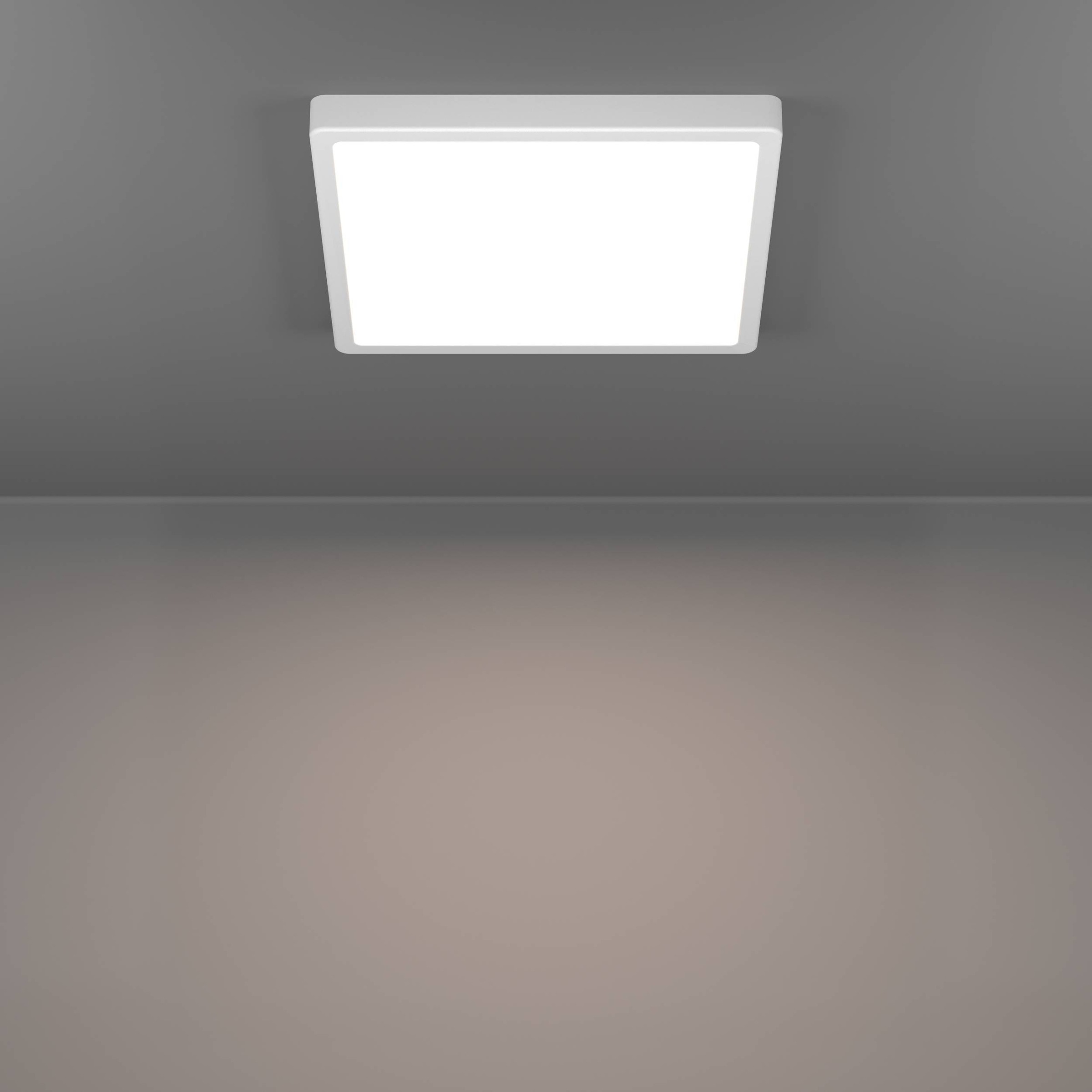 EGLO Aufbauleuchte »Fueva 6 Deckenleuchte, Badlampe Decke, Deckenbeleuchtung, IP44, Lampe« LED-Modul 1 Stk. Kaltweiß | Neutralweiß | Warmweiß Aufbauleuchte - L29 x B29 x H2,5 cm - weiß - 13W inkl.