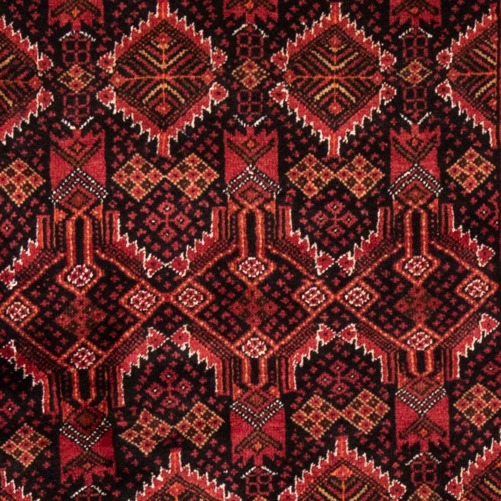morgenland Hochflor-Läufer »Belutsch Durchgemustert Rosso scuro 184 x 96 cm«, rechteckig