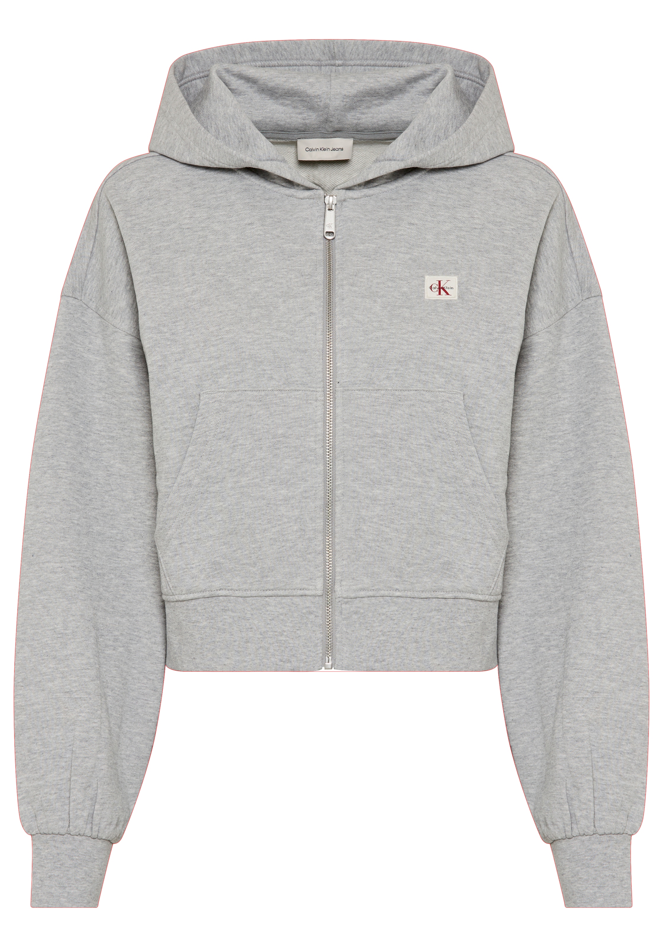 Calvin Klein Sweatjacke »A- FRNCH TRRY BDG LG« Oversized Fit, mit Kapuze, reine Baumwolle