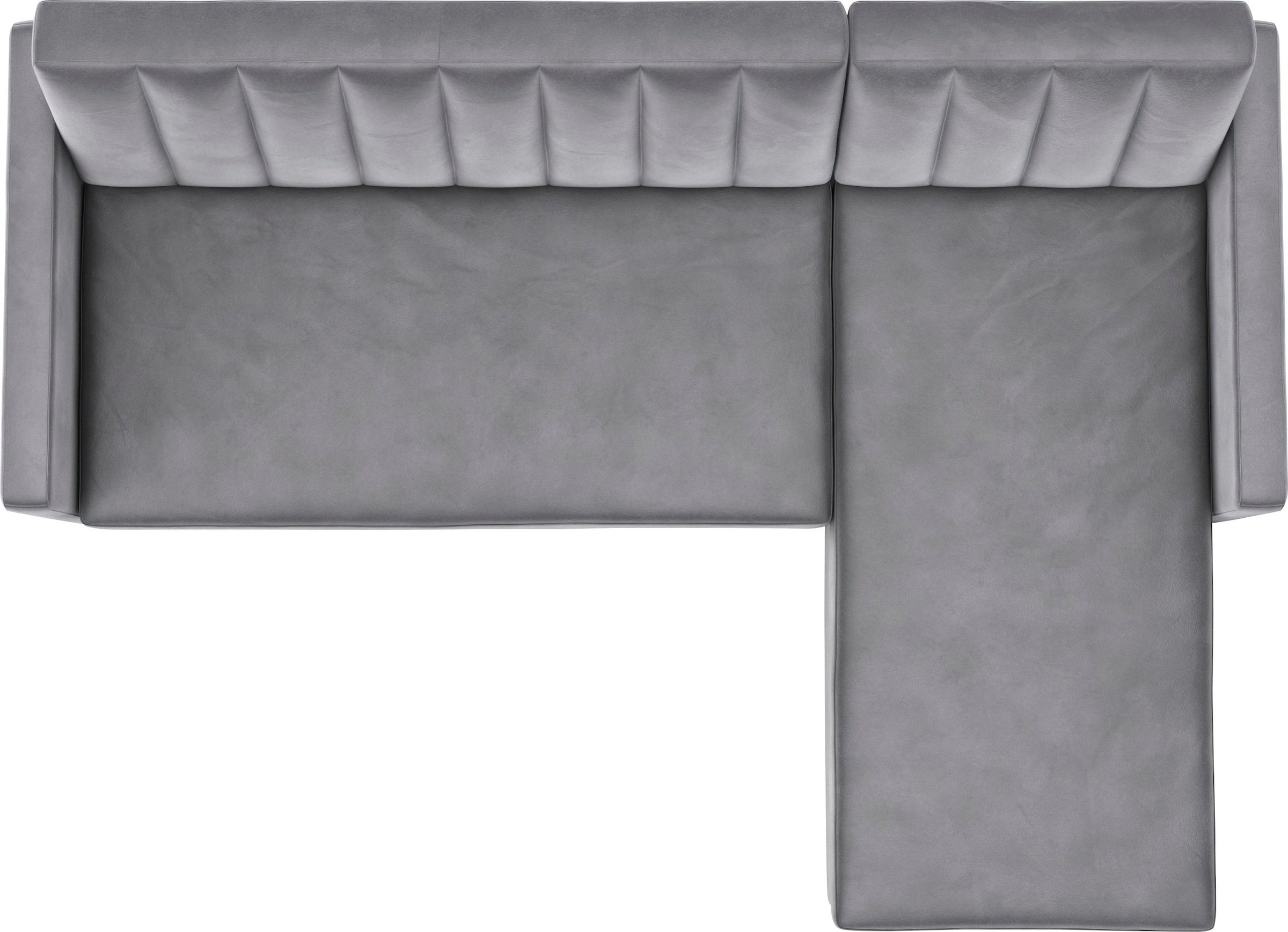 Dorel Home Ecksofa mit Schlafffunktion, Recamiere mit Stauraum beidseitig montierbar, Rückenlehne 2-teilig und 3-fach verstellbar