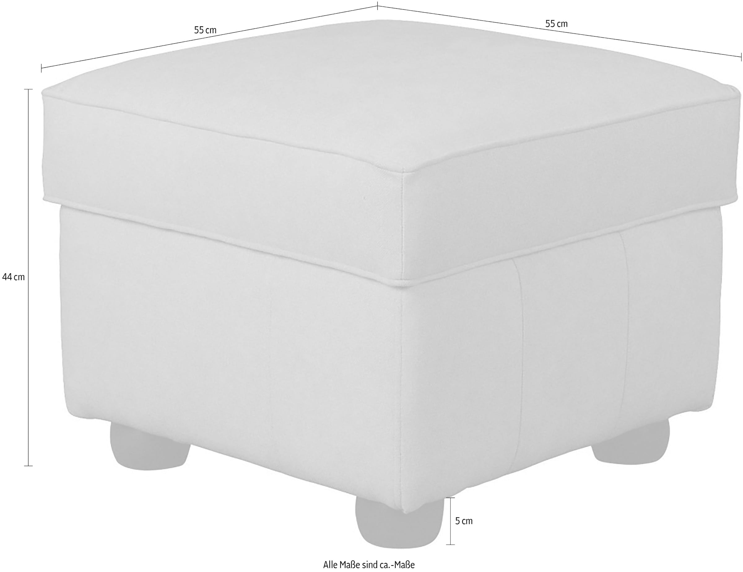 Home affaire Polsterhocker »CHARENTE, Chesterfield Hocker, Maße B/T/H: 55/55/73 cm«, passend zur Serie Charente, in hochwertiger Verarbeitung