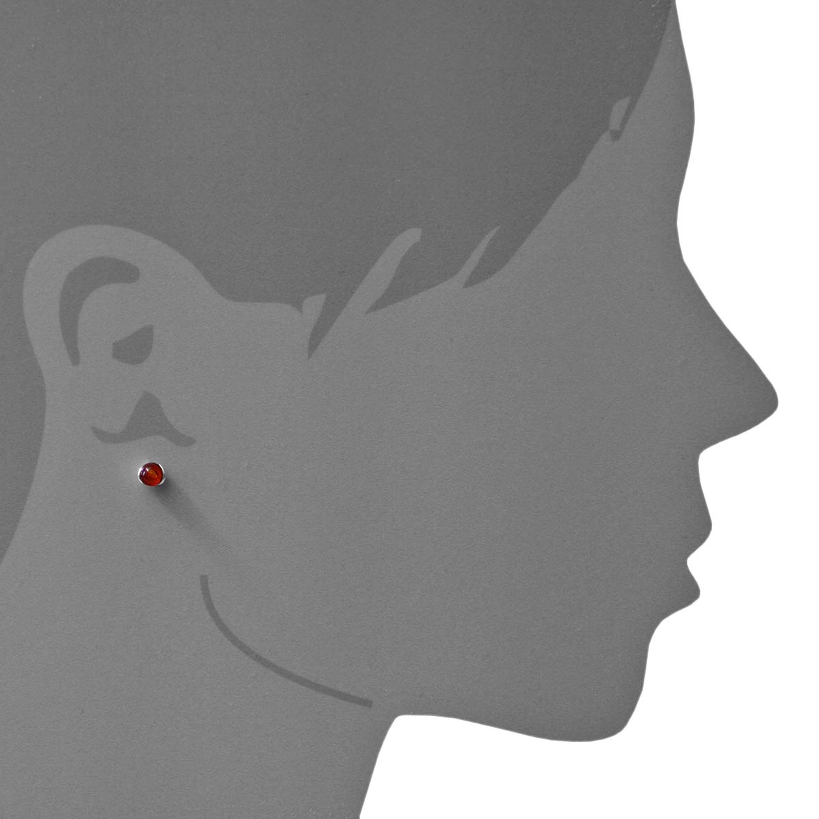 OSTSEE-SCHMUCK Paar Ohrstecker »- Eriko - Silber 925/000 - Bernstein«