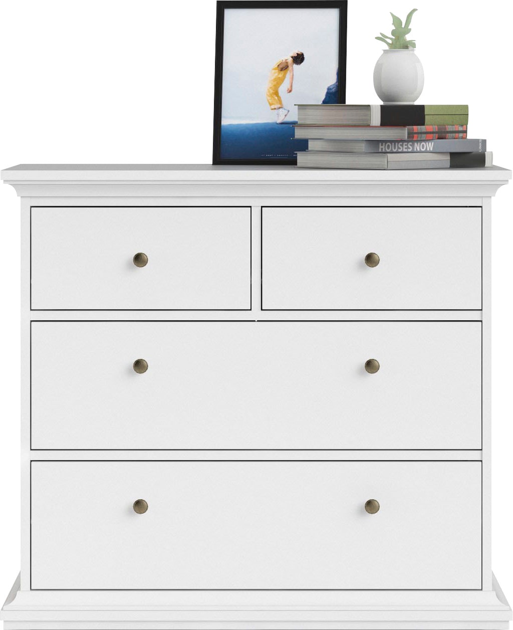 Home affaire Kommode »Paris, Aufbewahrung, Schubladenschrank, Stauraum«, mit 4 Schubladen, Breite 96 cm, Höhe 87 cm