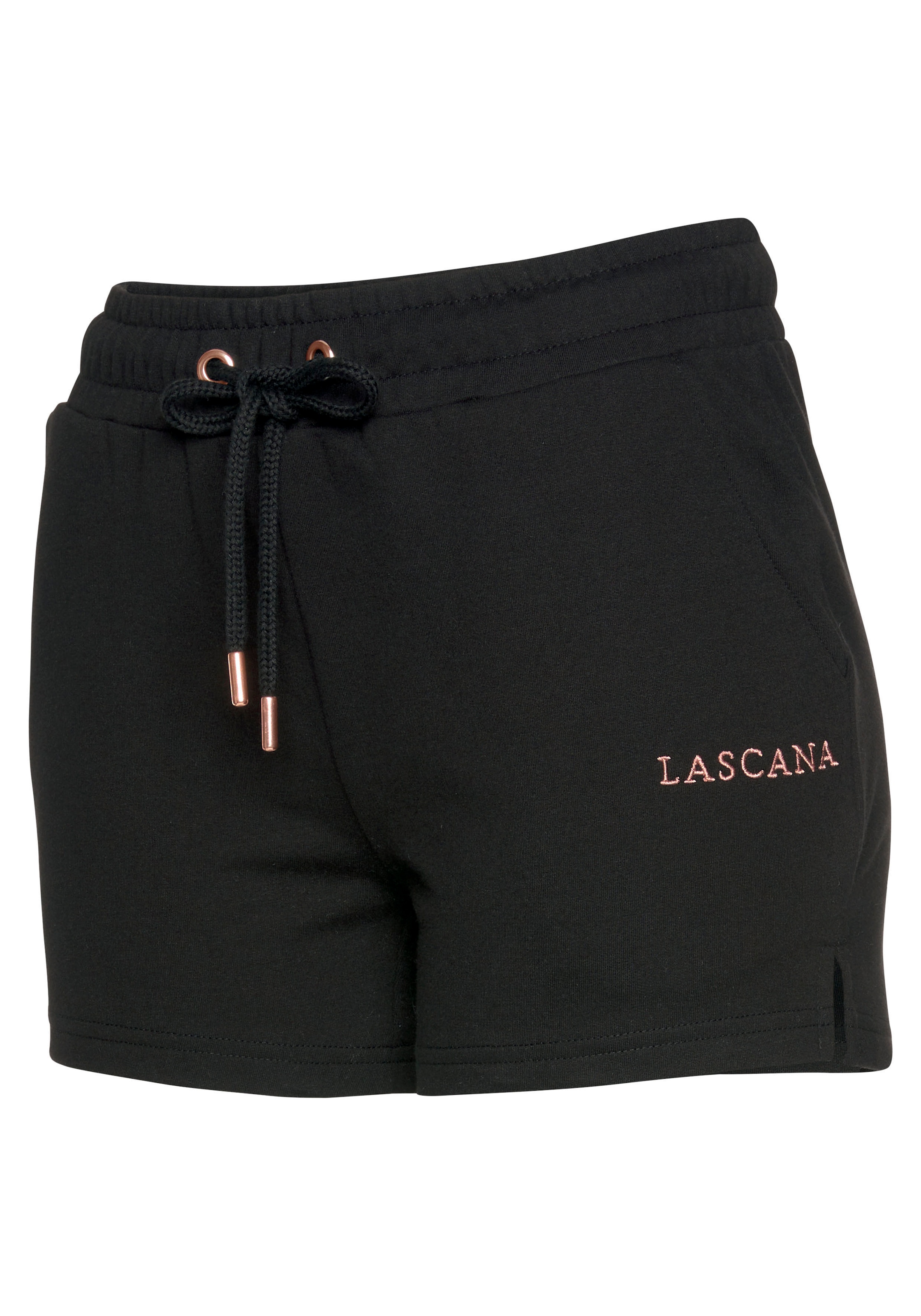 LASCANA Sweatshorts, mit Logostickerei, Loungeanzug