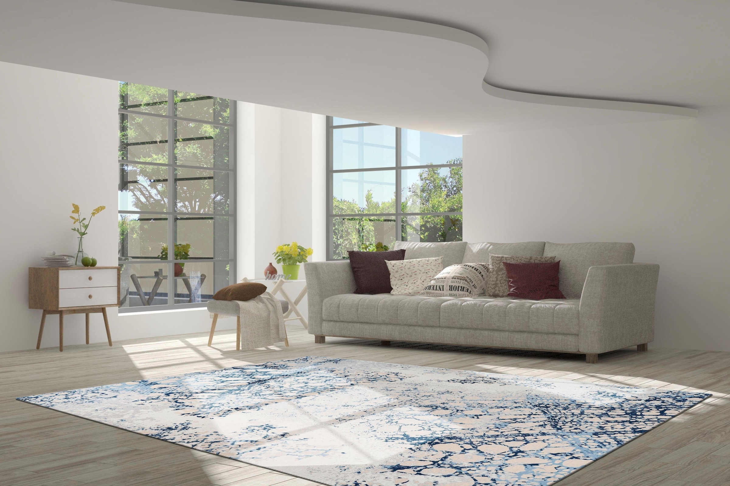 calo-deluxe Teppich »Castor 900« rechteckig 6 mm Höhe Kurzflor, Wohnzimmer