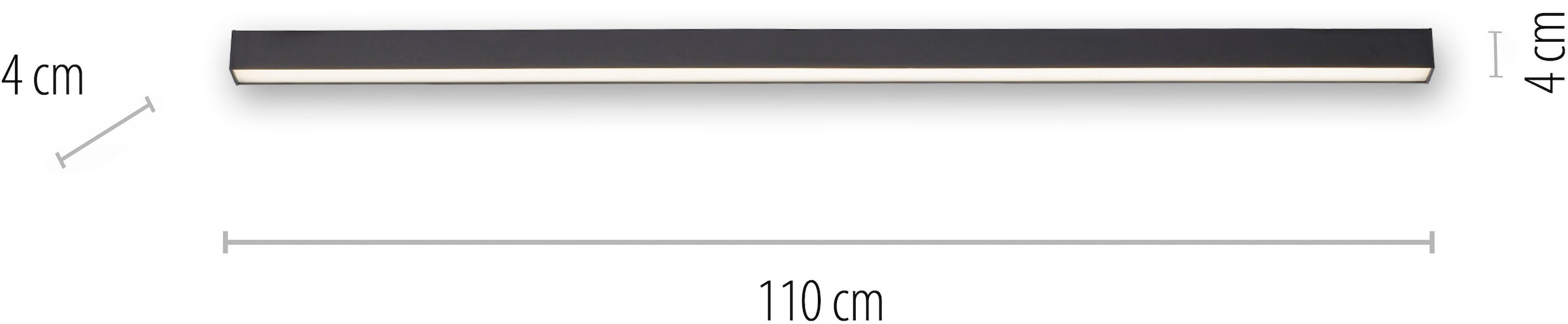 Neuhaus PURE LED Deckenleuchte »PURE Lines Straight« LED-Board 1 Stk. warmweiß - kaltweiß Dimmbar über Fernbedienung, CCT, Memoryfunktion