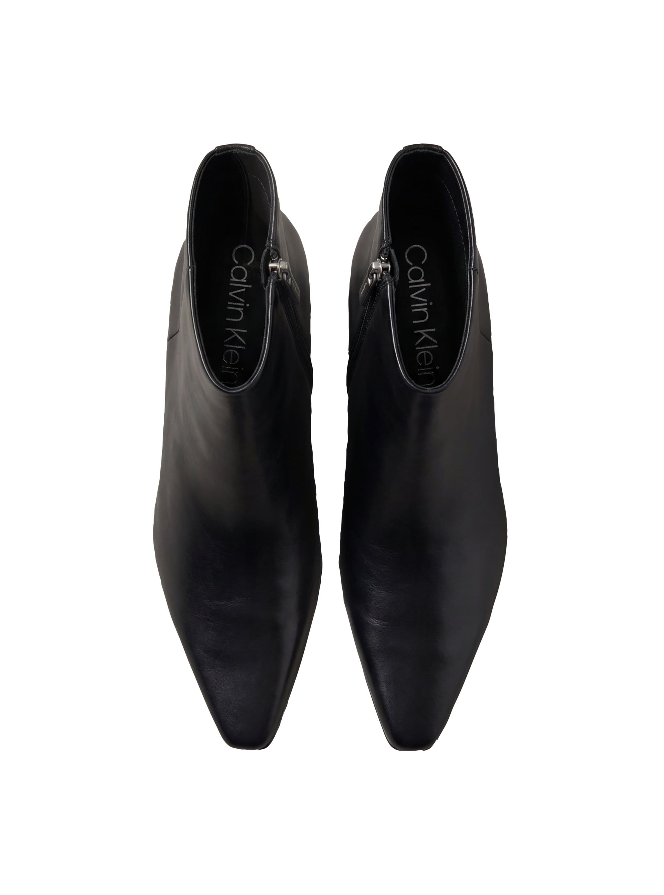 Calvin Klein Stiefelette »KITTEN HEEL ANKLE BOOT LTH«  Abend-Stiefelette, Festtagsschuh in spitzer Form