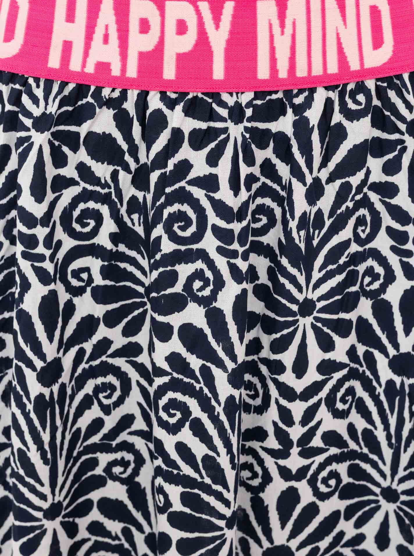 Zwillingsherz Maxirock »"Geometric Flowers"« Florales Muster, Gummizug mit Schrift, leichtes Material, knöchellang