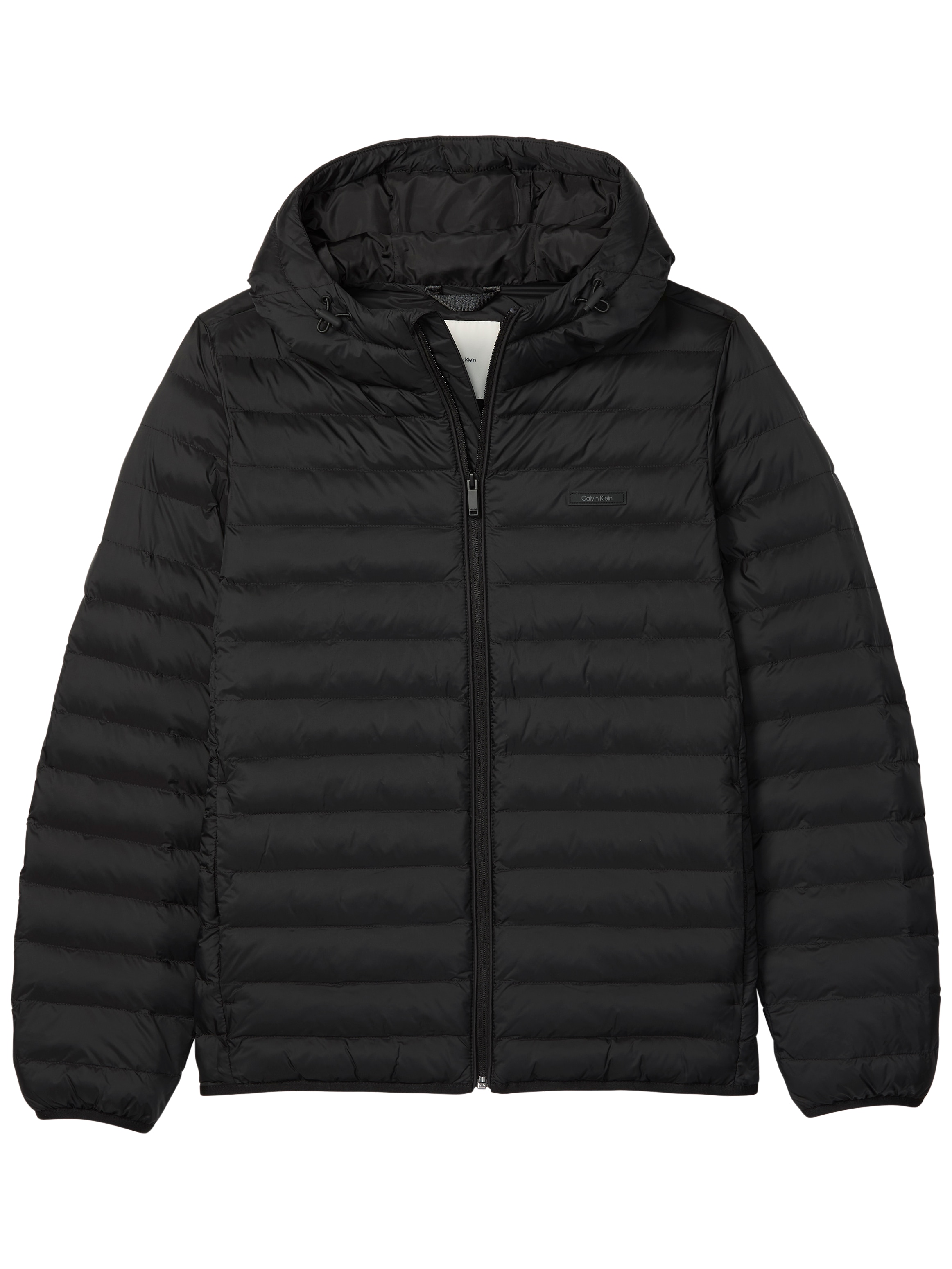 Calvin Klein Funktionsjacke »LS HOODED NYLON CHANNELED PUFFER« mit Kapuze Regular fit, mit Rundhalsausschnitt