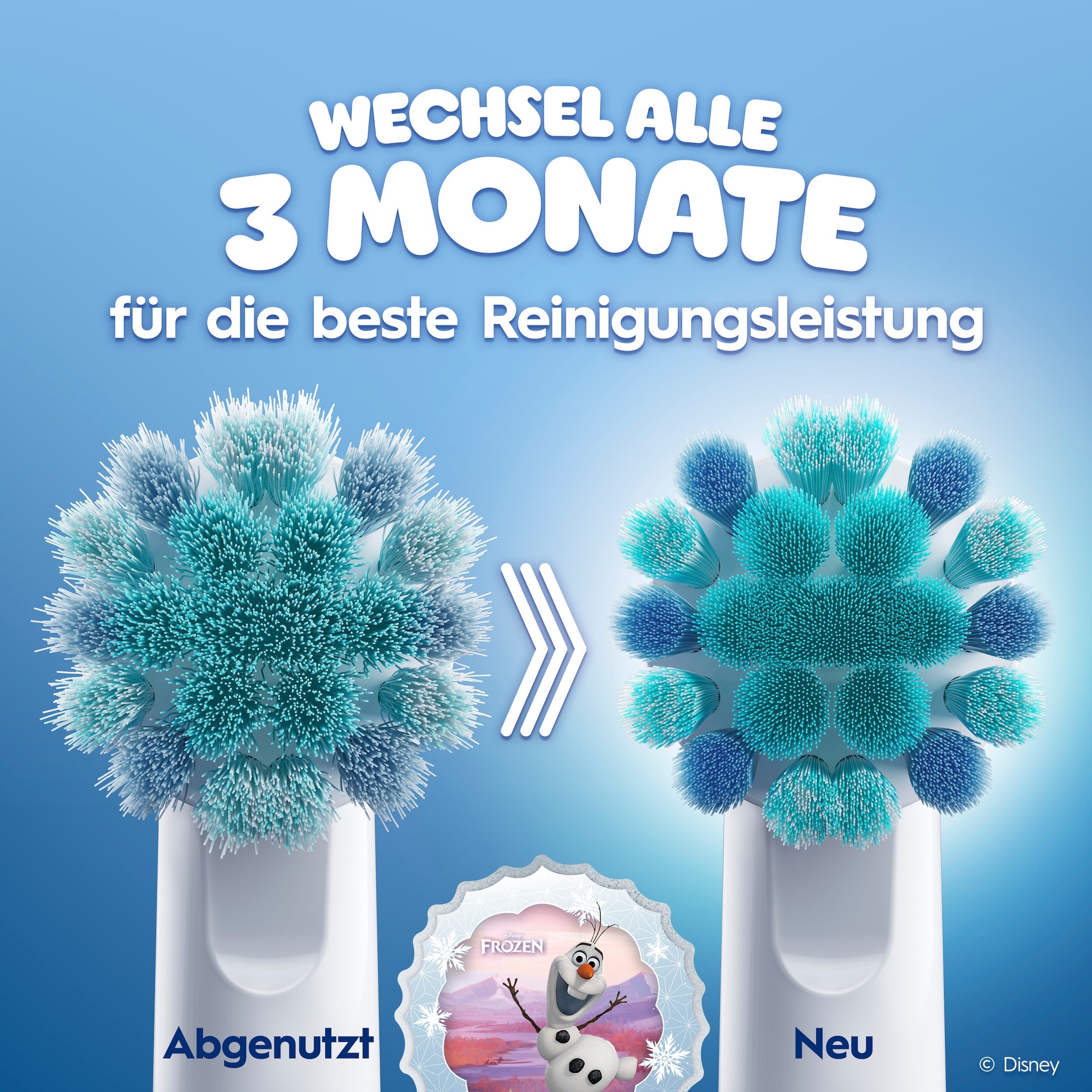 Oral-B Aufsteckbürsten »Pro Kids 3+ Disney Frozen« extra weiche Borsten, ab 3 Jahren