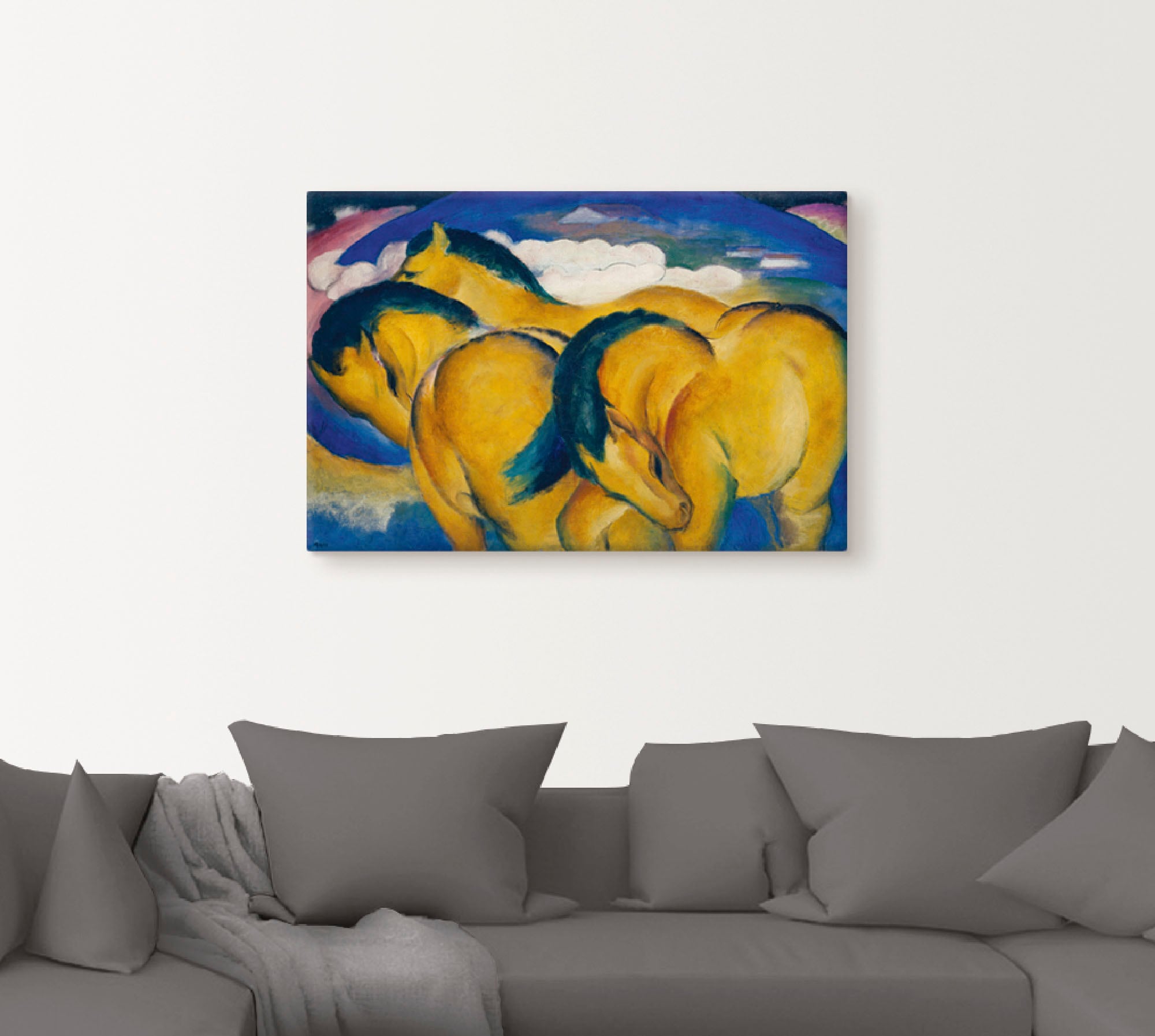 Artland Wandbild »Die kleinen gelben Pferde. 1912« Haustiere 1 Stk. tlg. als Alubild, Leinwandbild in verschied. Größen