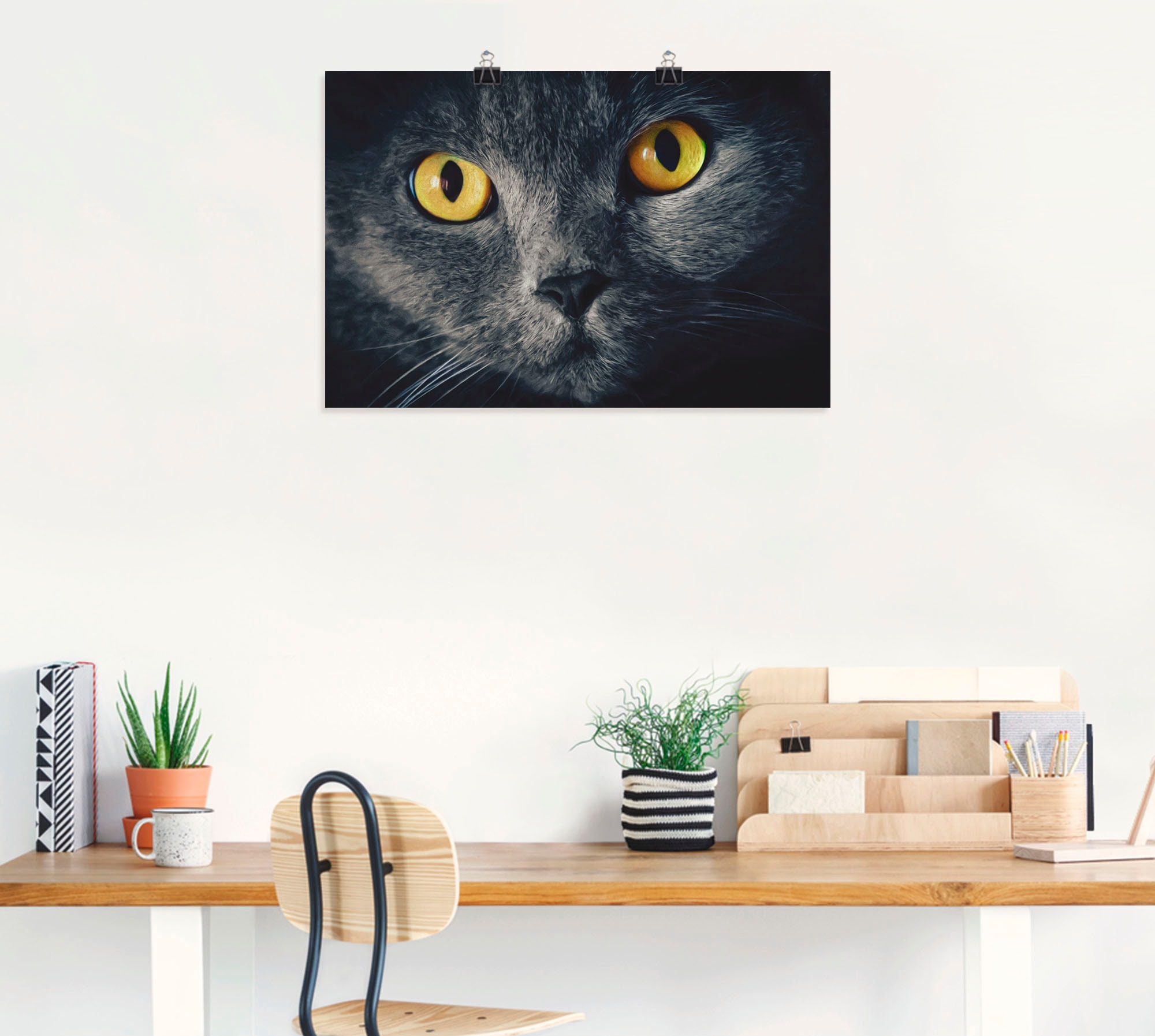 Artland Poster »Katzenaugen« Haustiere 1 Stk. tlg. ohne Rahmen