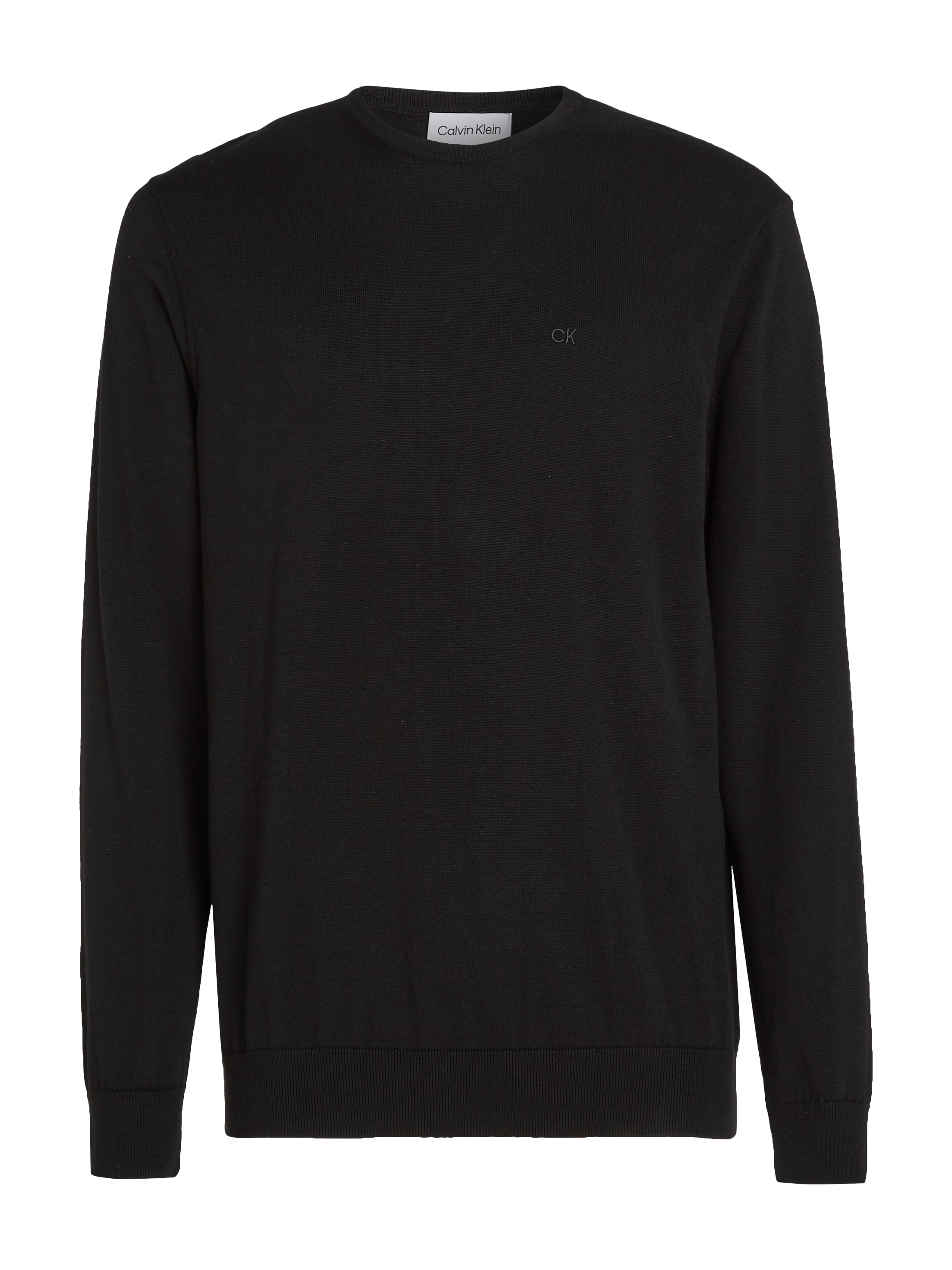 Calvin Klein Rundhalspullover »COTTON SILK BLEND CN SWEATER«, mit Logoprägung