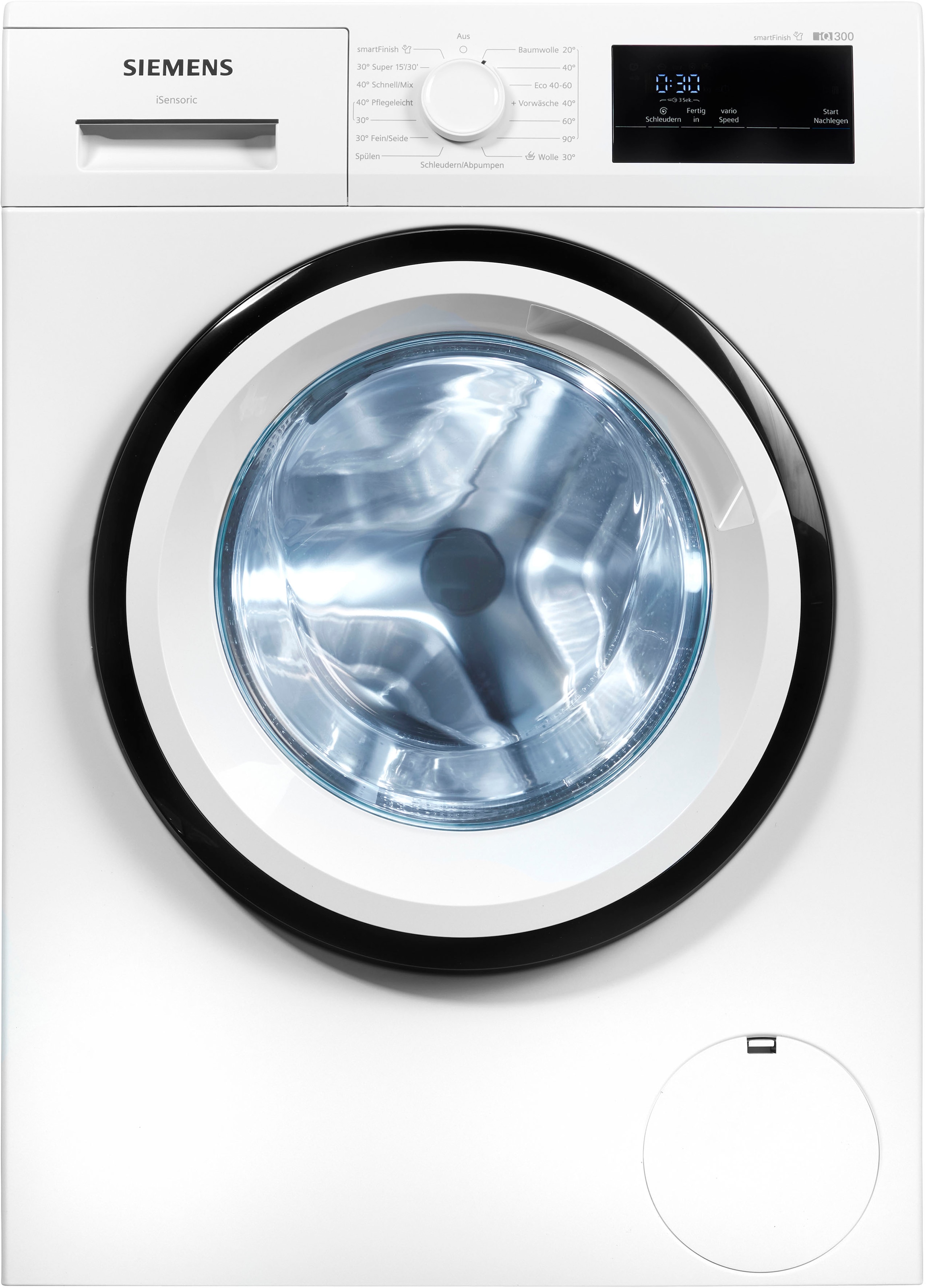 SIEMENS Waschmaschine »WM14N0A4«, iQ300, WM14N0A4, 8 kg, 1400 U/min,  smartFinish – glättet dank Dampf sämtliche Knitterfalten mit 3 Jahren XXL  Garantie