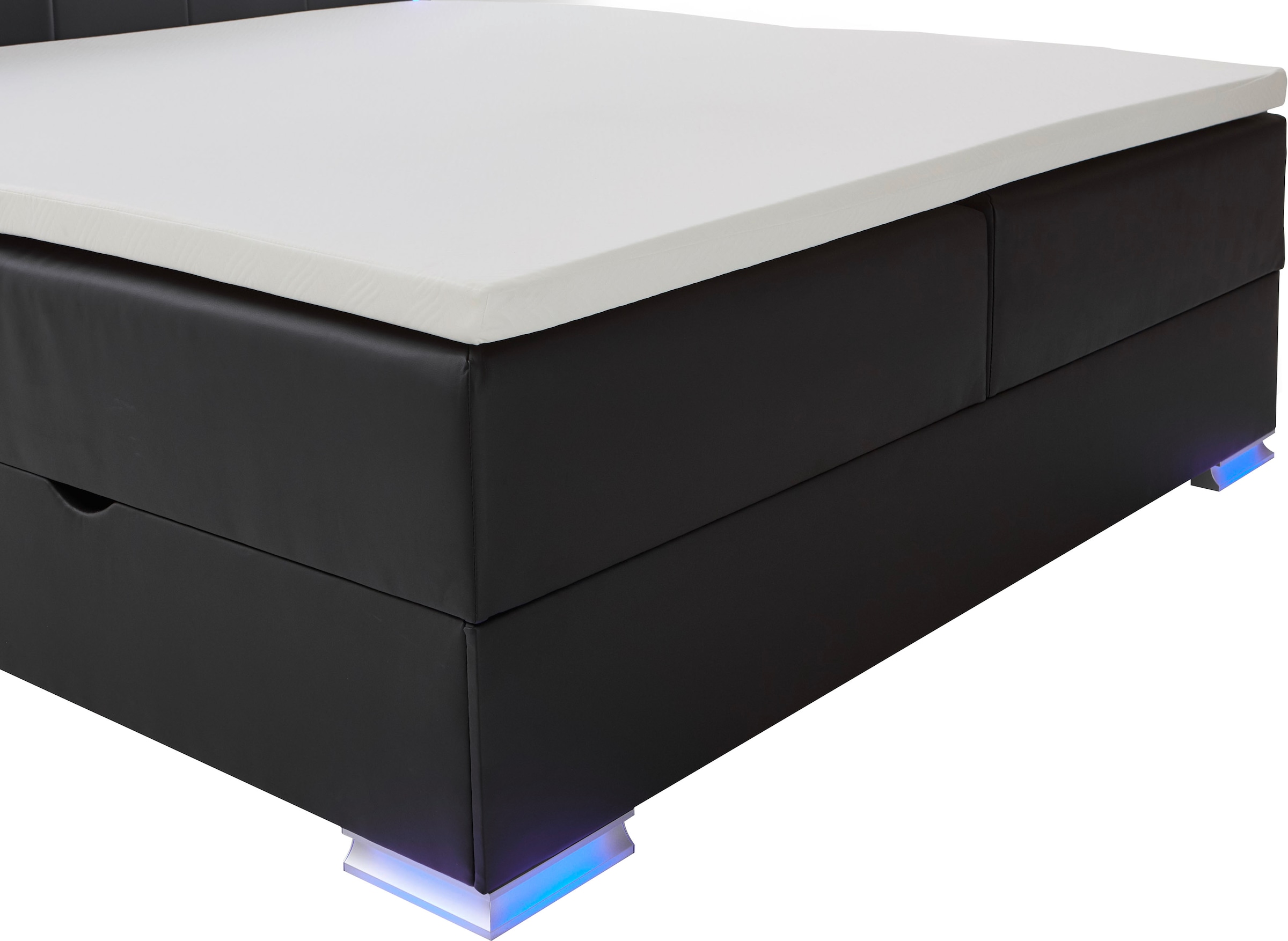 meise.möbel Boxspringbett »Colorado II«, inkl. LED-Beleuchtung & Topper