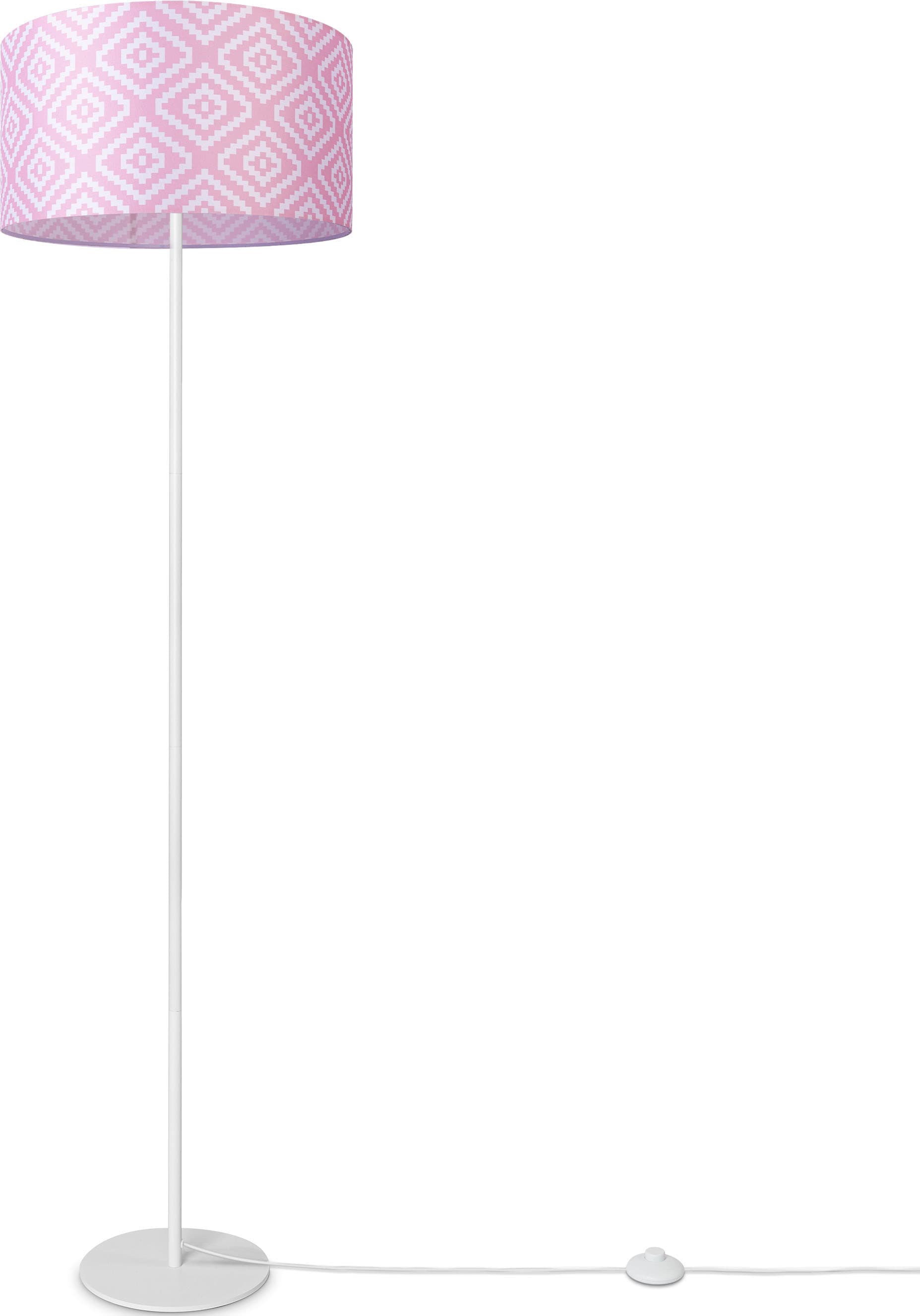 Paco Home Stehlampe »Luca Stella« E27 Standleuchte Stoff Lampenschirm Retro Vintage E27 Textilschirm