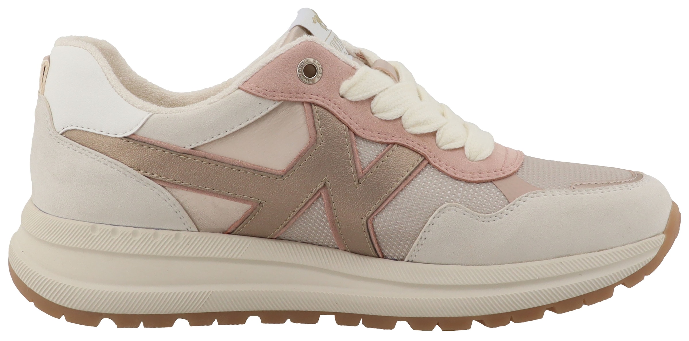 Mustang Shoes Keilsneaker »Nilda«  Schnürschuh, Halbschuh mit pastellfarbenen Kontrastbesätzen