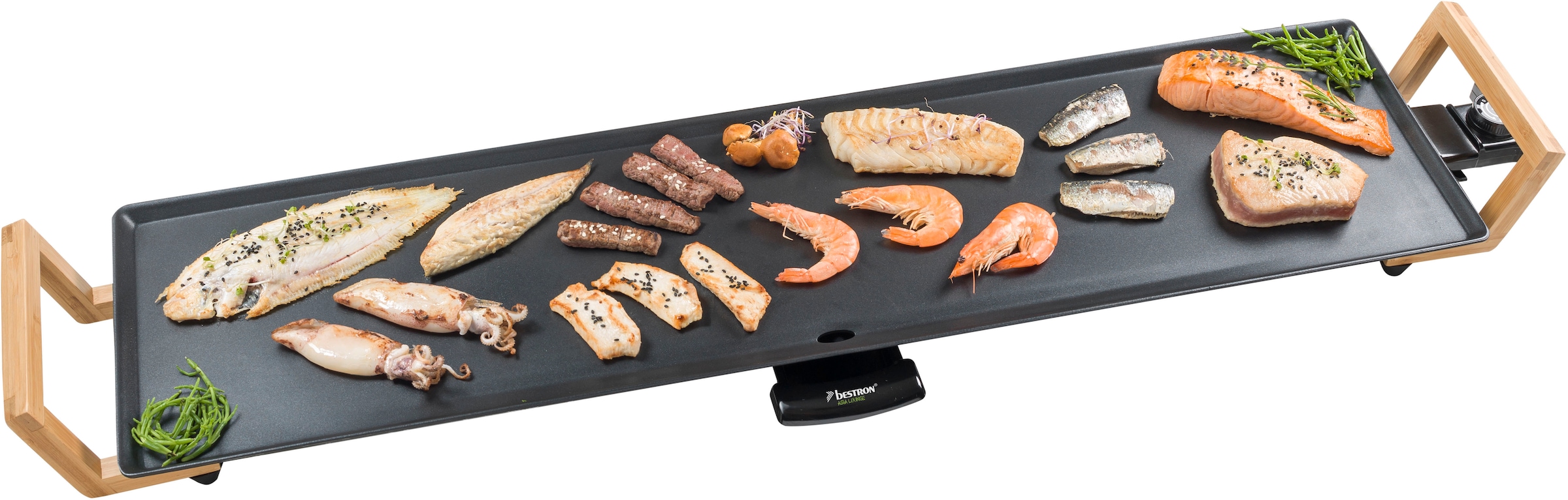 Tischgrill »Asia Lounge«, 1800 W, Teppanyaki Grillplatte XXL im Asia Design, mit...