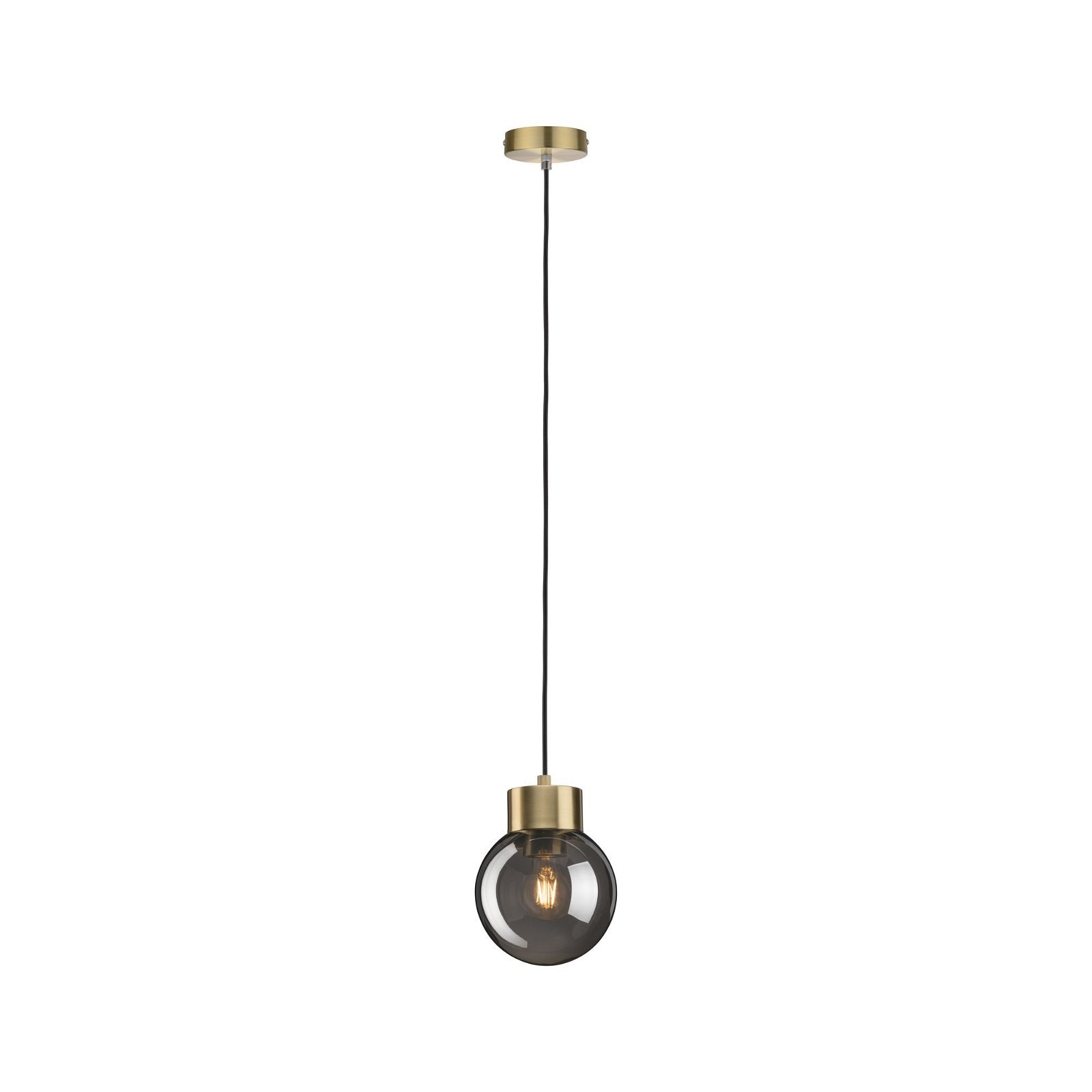 Paulmann Pendelleuchte »Neordic Linja max. 1x20W Rauchglas/Messig gebürstet 230V«, 1 flammig, Leuchtmittel E27 | ohne Leuchtmittel, E27, Spiegel