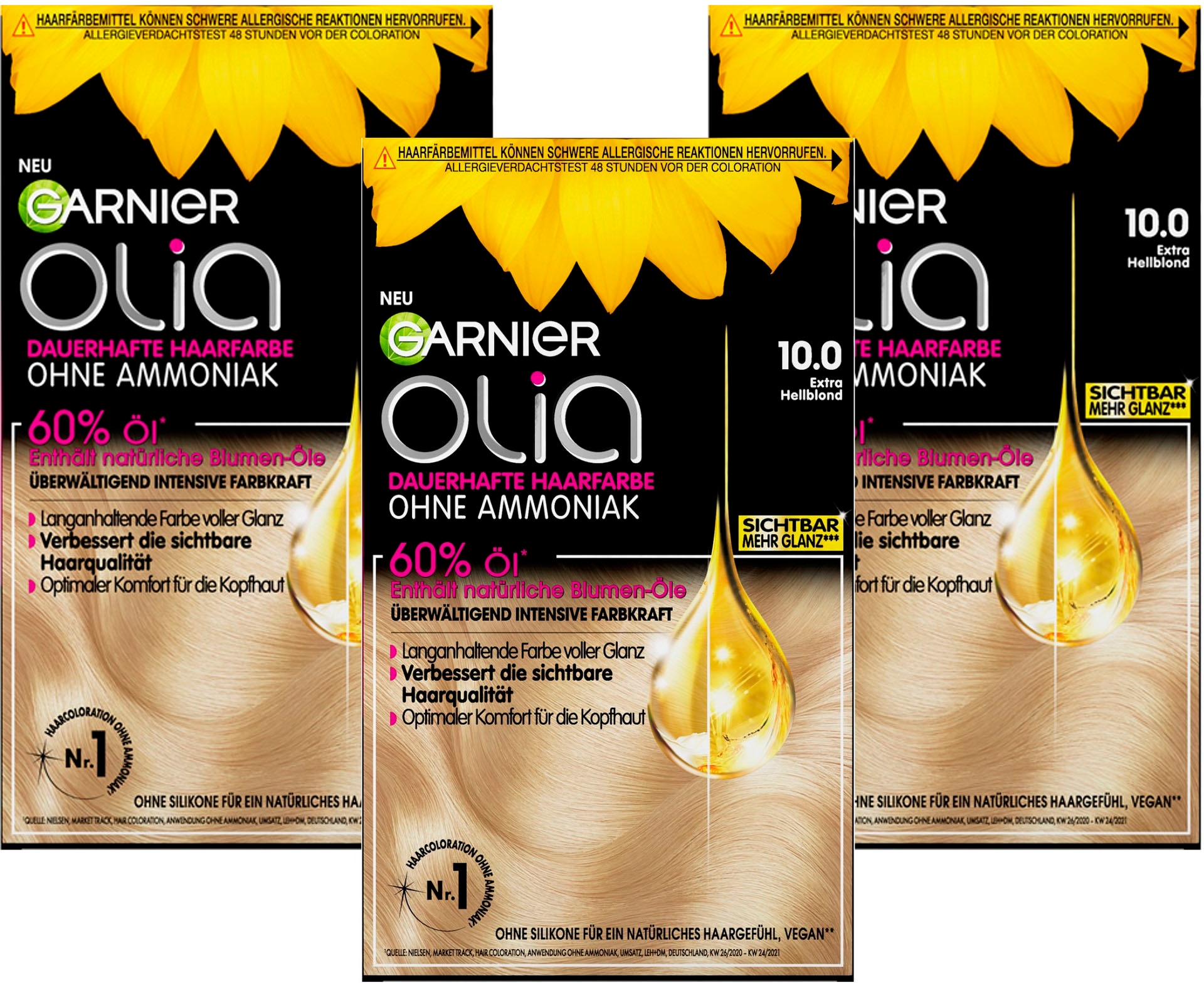 Olia | 3 tlg.), dauerhafte bestellen UNIVERSAL Coloration (Set, »Garnier GARNIER Ölbasis Haarfarbe«,