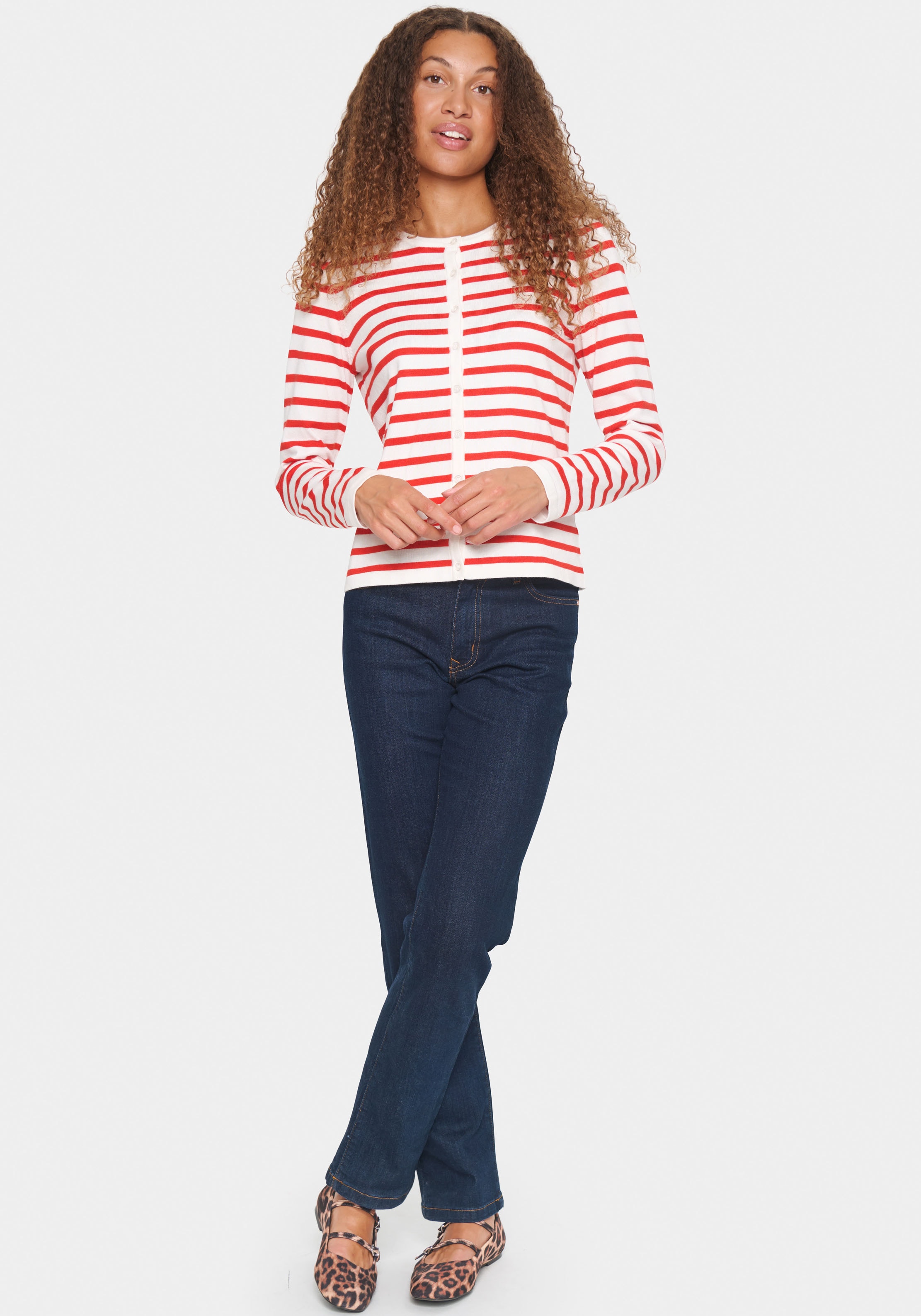 Saint Tropez Strickjacke »MilaSZ Striped Cardigan«
