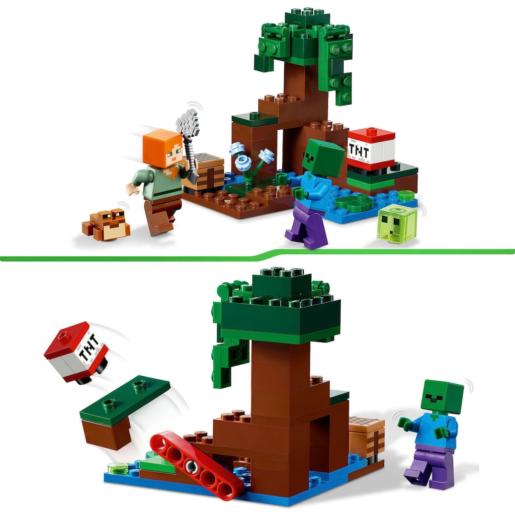 LEGO® Konstruktionsspielsteine »Das Sumpfabenteuer (21240), LEGO® Minecraft«, (65 St.), Made in Europe