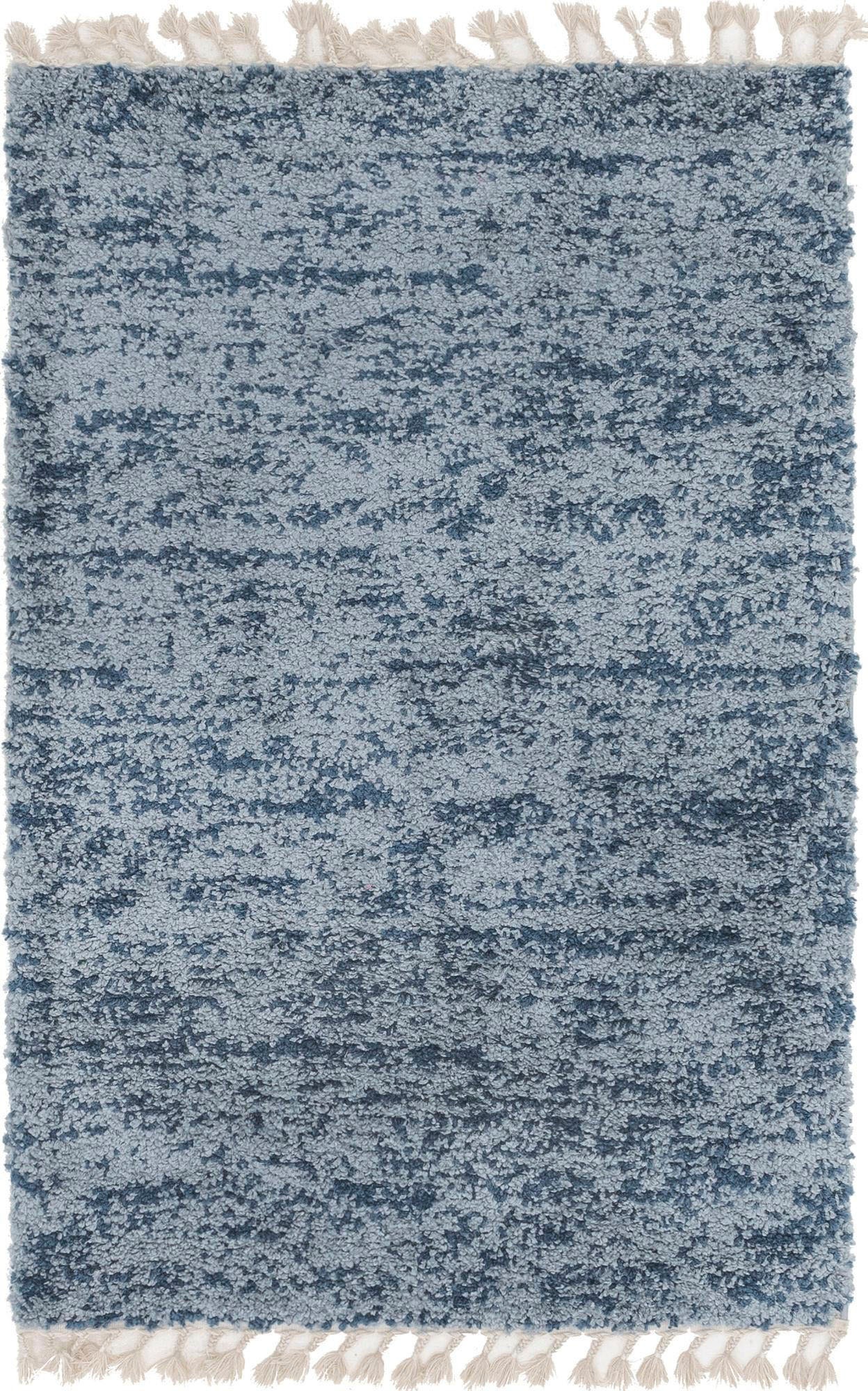 Myflair Möbel & Accessoires Hochflor-Teppich »Top Shag Lagerräumung«, rechteckig, 32 mm Höhe, gewebt, melierte Optik, weich & kuschelig, mit Fransen