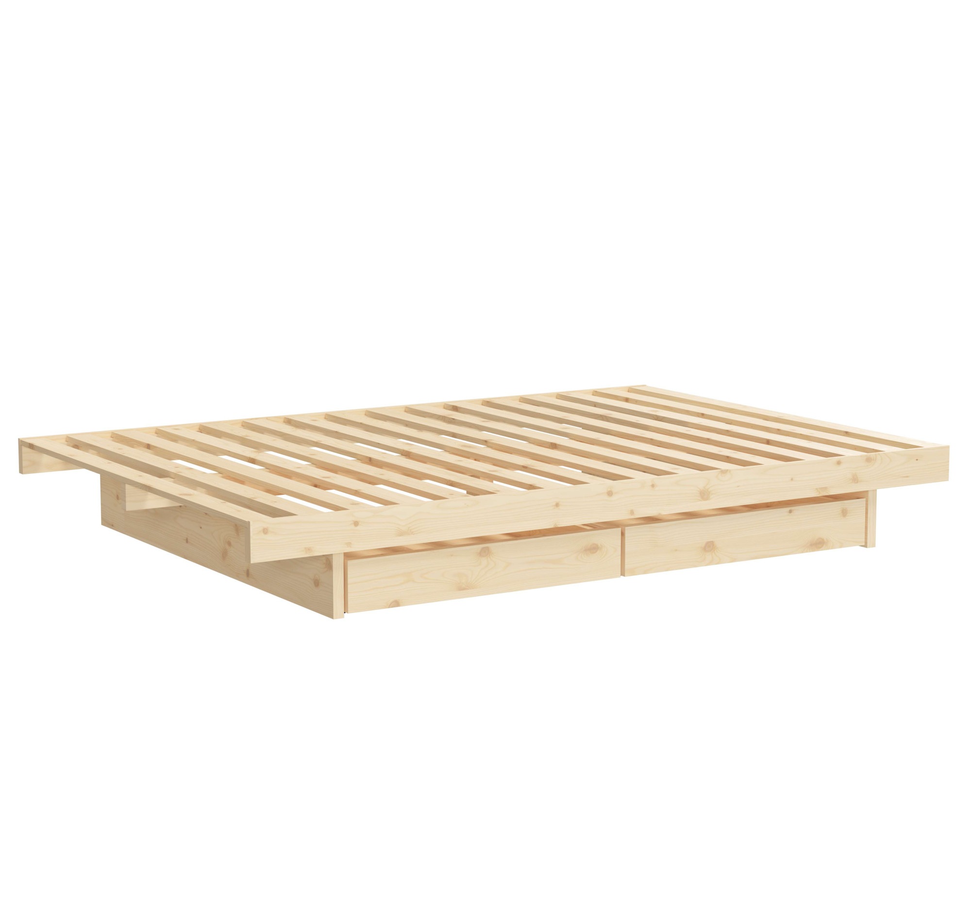 Karup Design Bettgestell »Kanso Bed, Stauraumbett, Bett mit oder ohne Schubladen«, Bett mit/ohne Schubladen, inkl Lattenrost, FSC®zertifiert