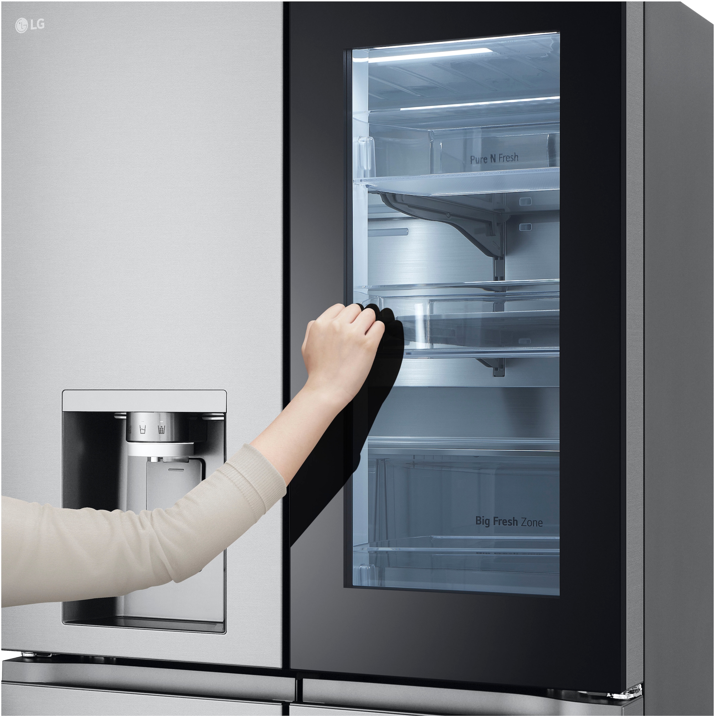 LG Multi Door »GMG960MBJE« 179,2 cm hoch 91,4 cm breit InstaView® Multi-Door