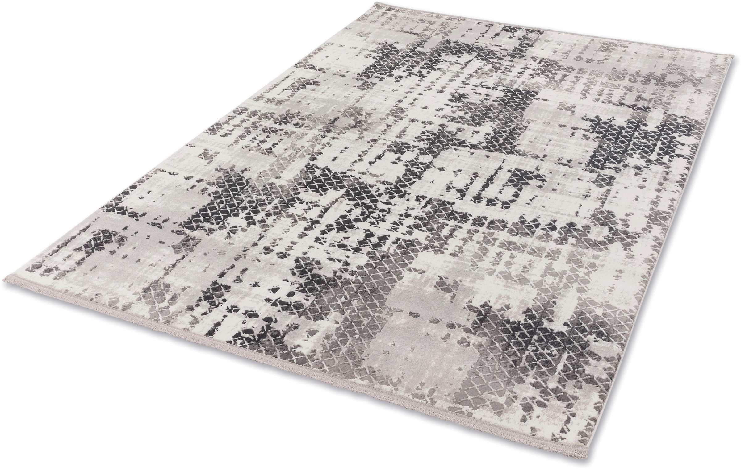 Teppich »Vercelli wollig Kurzflorteppich«, ASTRA 3-D Oberfläche, rechteckig, mit Effekt, 236 Fransen, weiche Wohnzimmer