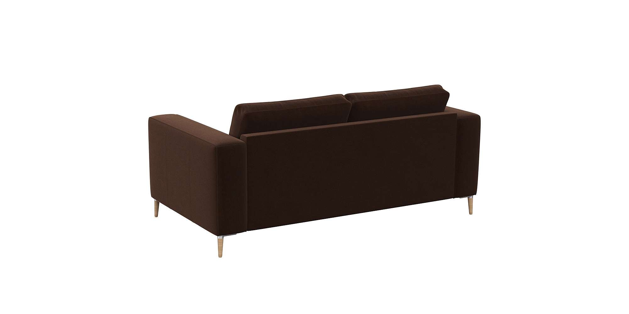 FLEXLUX 2-Sitzer »Fiore Designsofa, bequem und komfortabel durch hochwertigen Sitzaufbau«, breite Armlehnen, Kaltschaum, Füße Alu+ Eiche