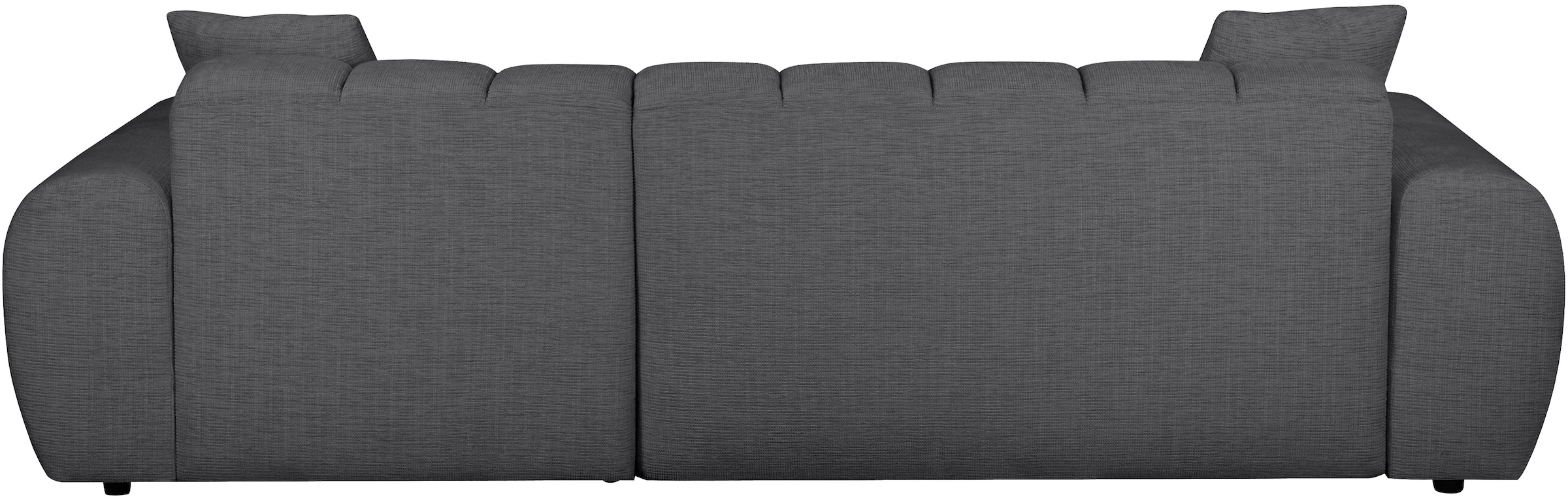 OTTO home Ecksofa »LAURRENT mit Schlaffunktion, Feinstruktur, L-Form, 246 cm« Liegefläche (123/191cm), Bettkasten, Taschenfederkern u. Topper