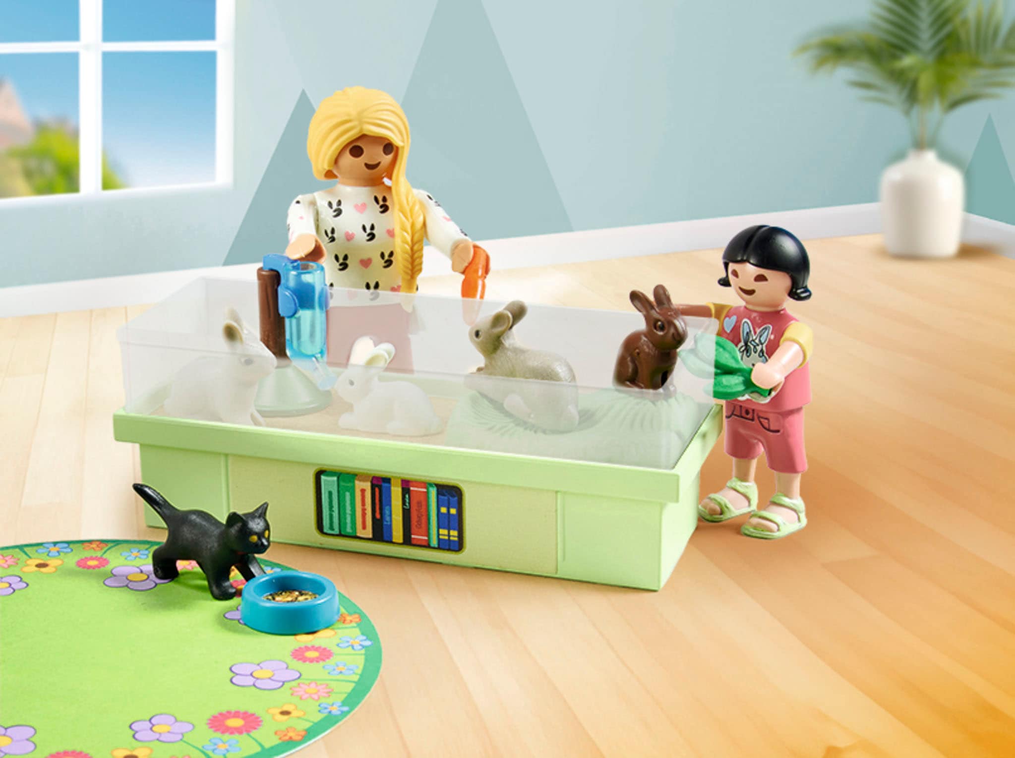 Playmobil® Konstruktions-Spielset »Familie mit Hasen (71753), Playmobil My Life«, (30 St.)