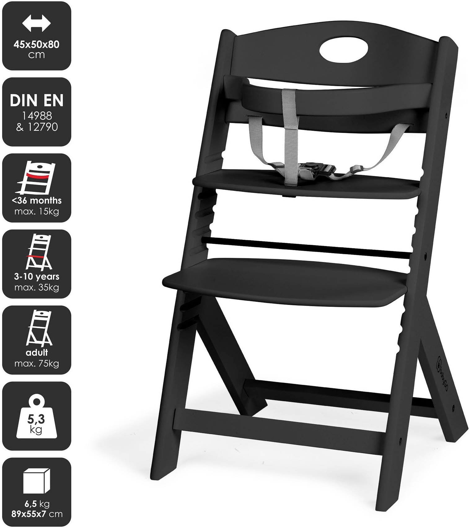 BabyGo Hochstuhl »Family, schwarz« ()