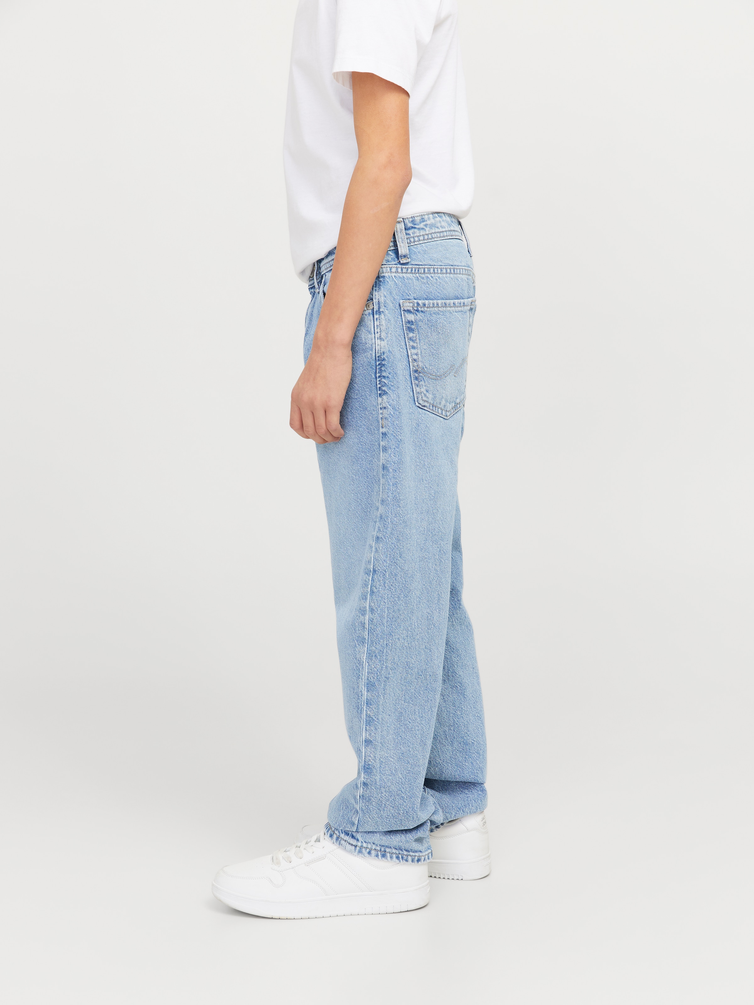 Jack & Jones Junior Relax-fit-Jeans »JJICHRIS sitzt bequem und ist ideal für den Alltag« Abriebeffekte, modisch, relaxed fit, Denim