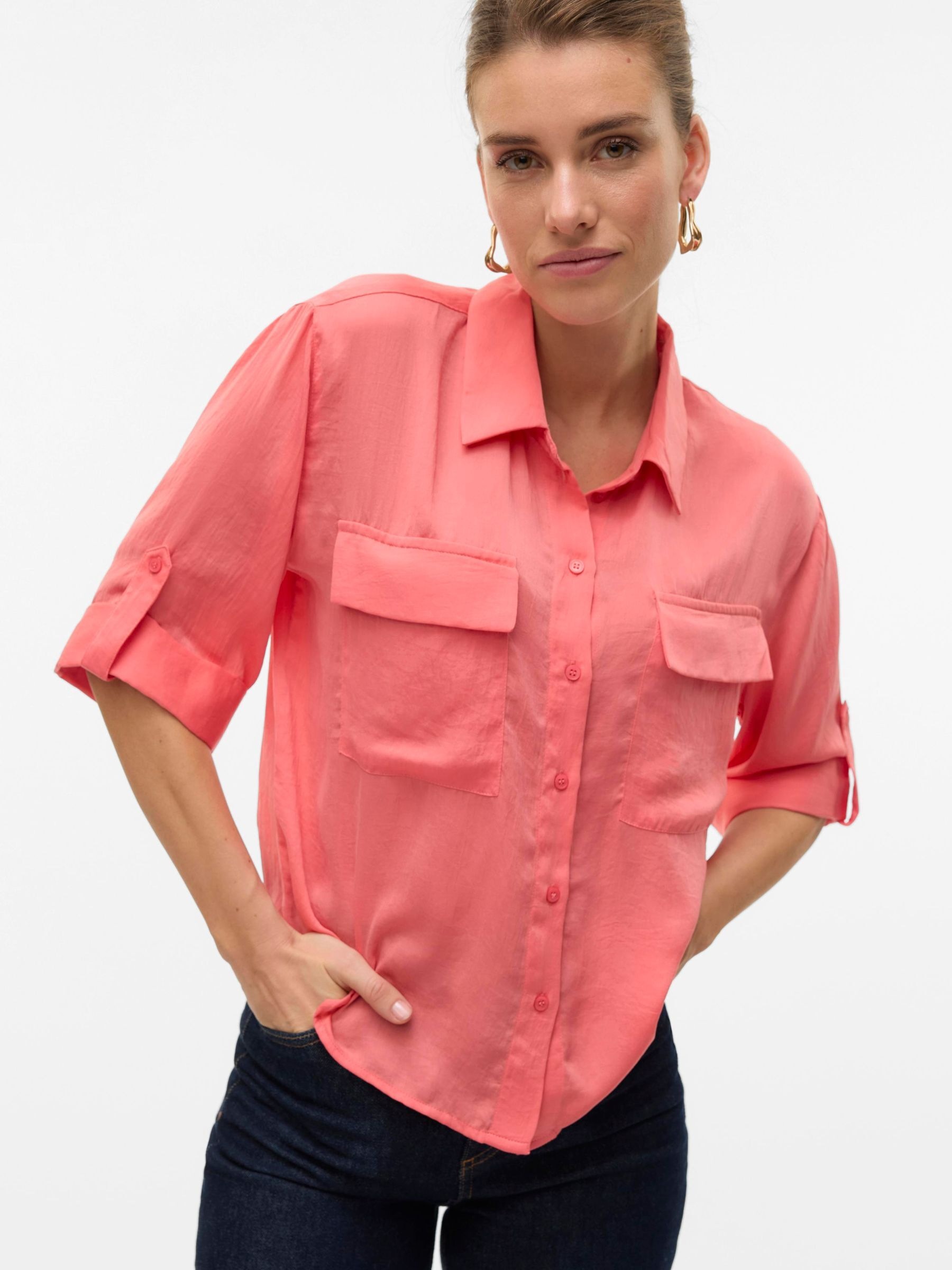 Vero Moda Kurzarmbluse »VMFABIANA 3/4 SHIRT VMA NOOS«