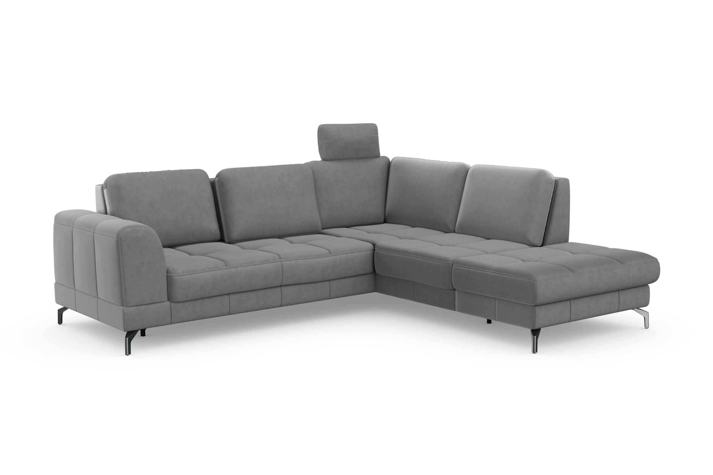sit&more Ecksofa »Bendigo L-Form« inklusive Sitztiefenverstellung, Bodenfreiheit 12 cm, in 2 Fußfarben