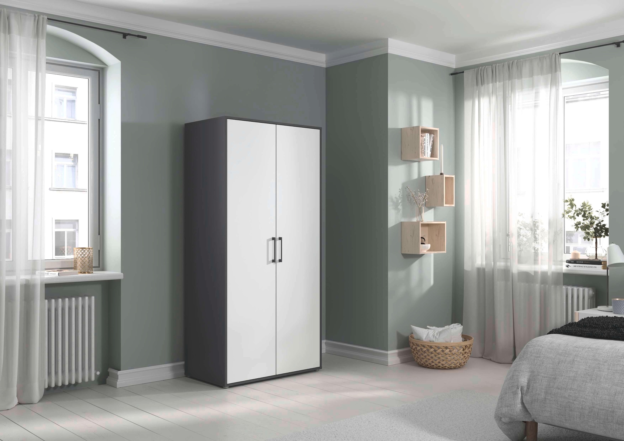 INOSIGN BY RAUCH Kleiderschrank »Kleiderschrank Schrank Garderobe Schlafzimmer Stauraum PAULLY«, (mit 3 Griff-Varianten), OTTOS CHOICE 3 Griffvarianten MADE IN GERMANY