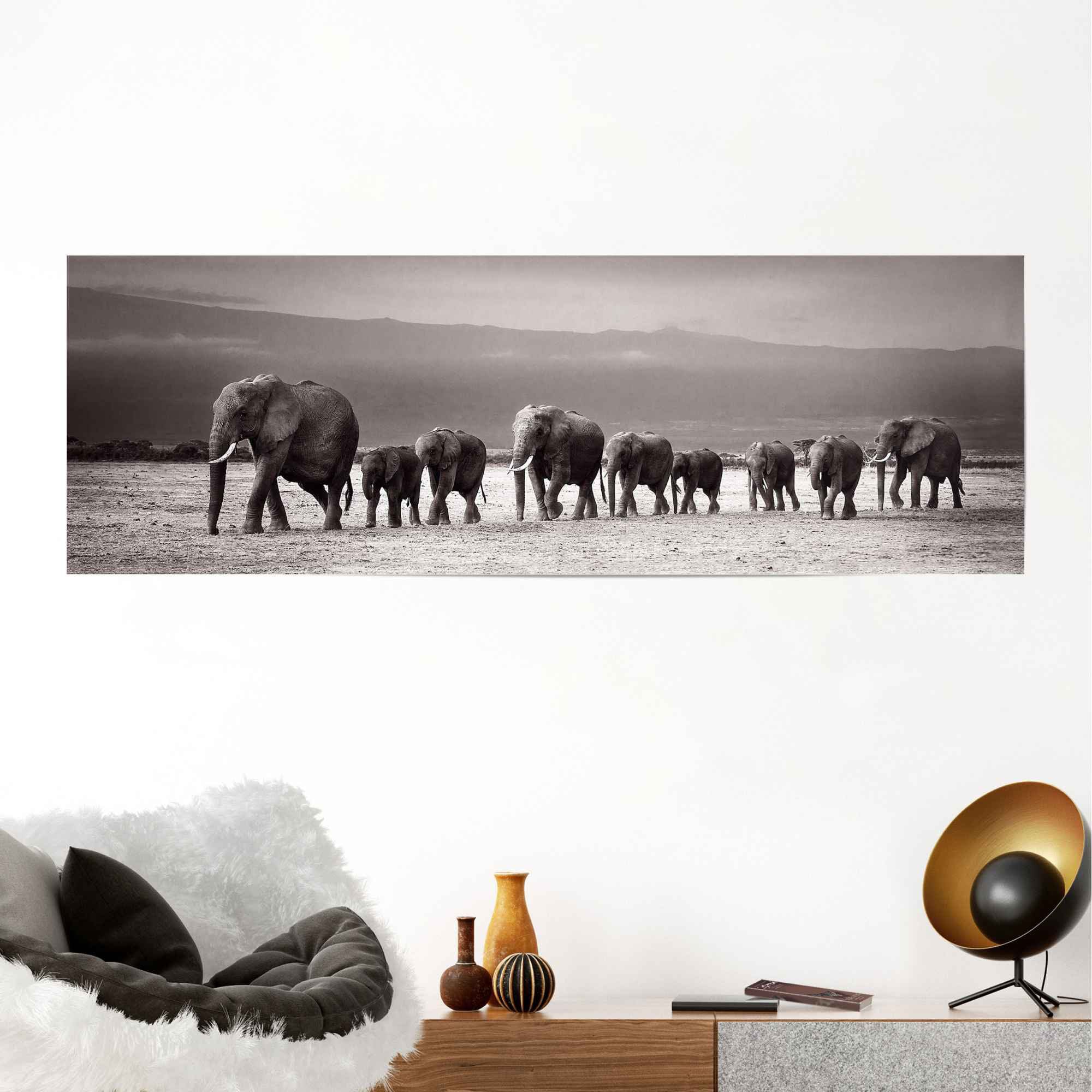 Reinders! Poster »Elefantenherde auf Reise«, (1 St.)