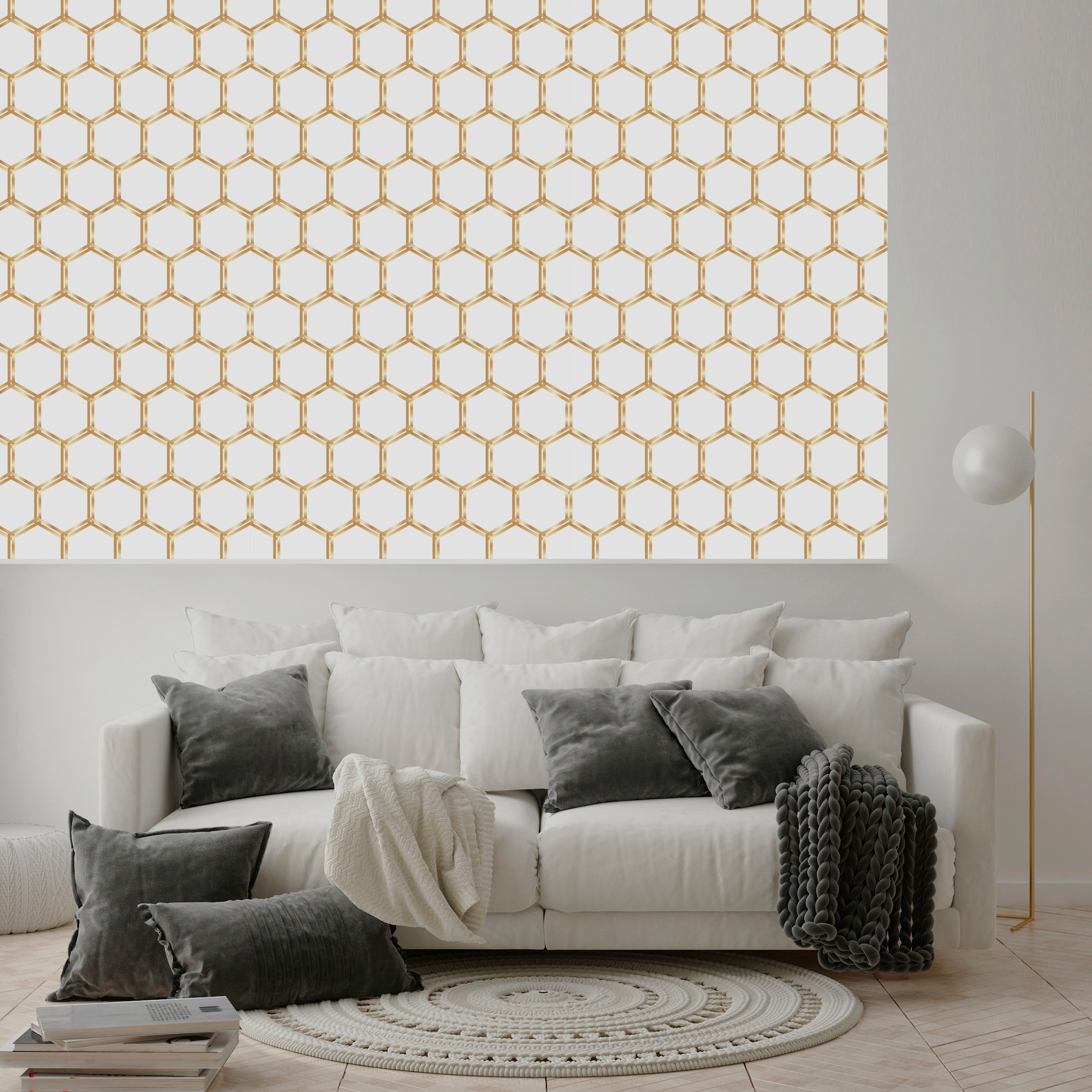 queence Vinyltapete »Jenny« Farbverlauf | abstrakt | bedruckt | gemustert glatt 90x250cm, selbstklebend, kinderleichte Anbringung, , Sticker