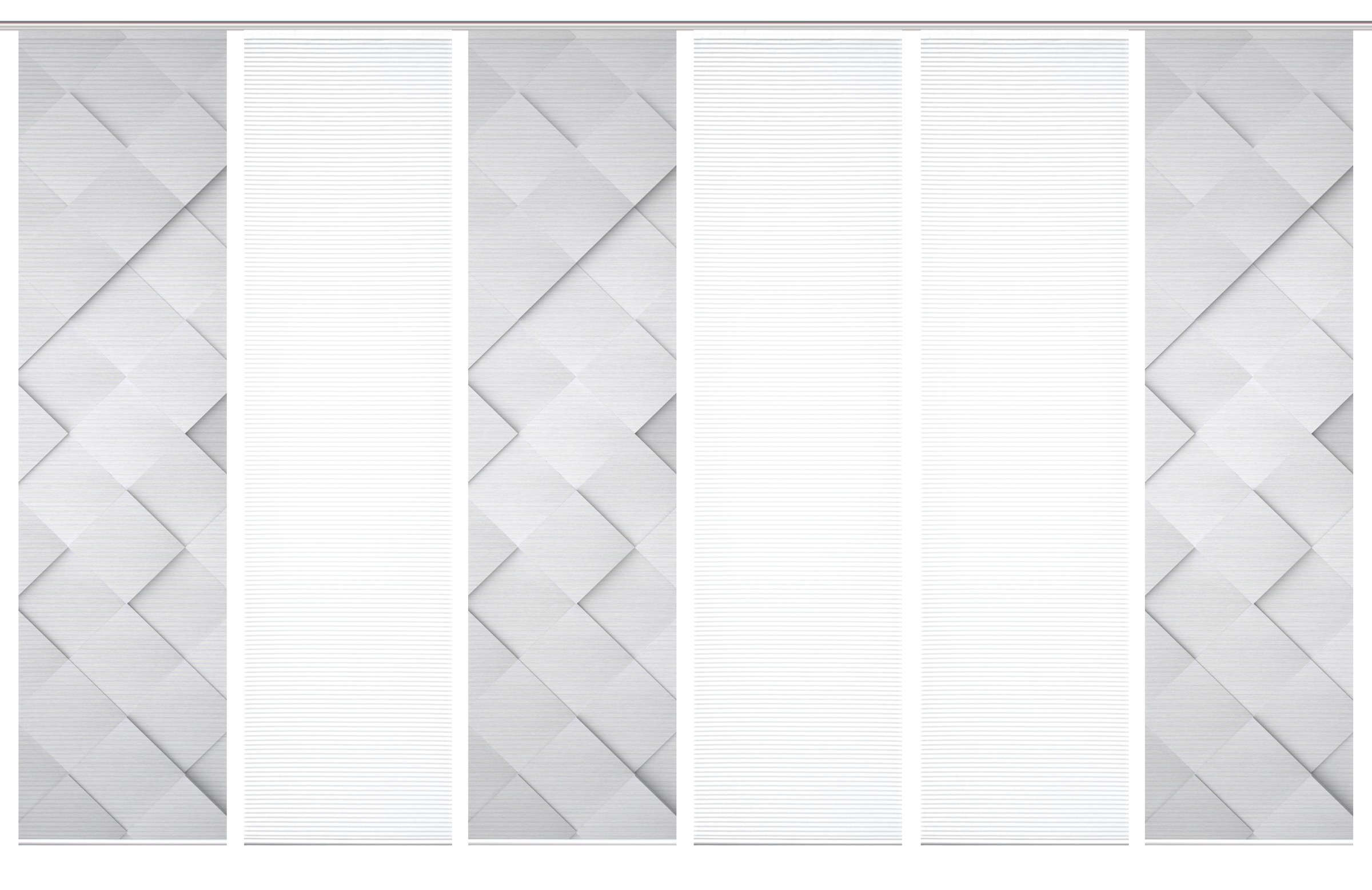 HOME in green Schiebegardine »SYLVIA« Paneelwagen 6 Stk. tlg. SET DIGITALDRUCK,BAMBUSOPTIK RECYCELT