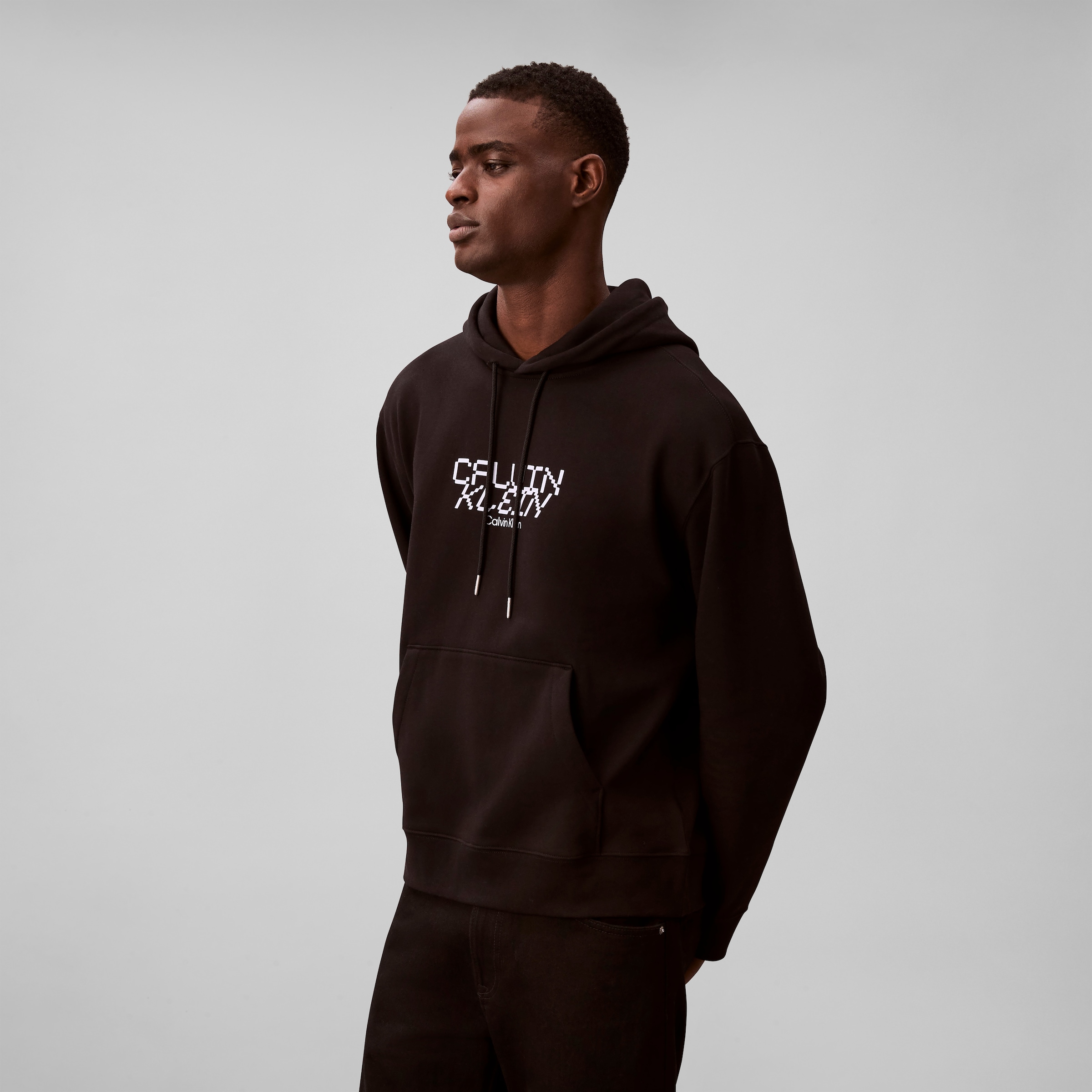 Calvin Klein Jeans Kapuzensweatshirt , Regular Fit, Kängurutasche, Logo-Schriftzug
